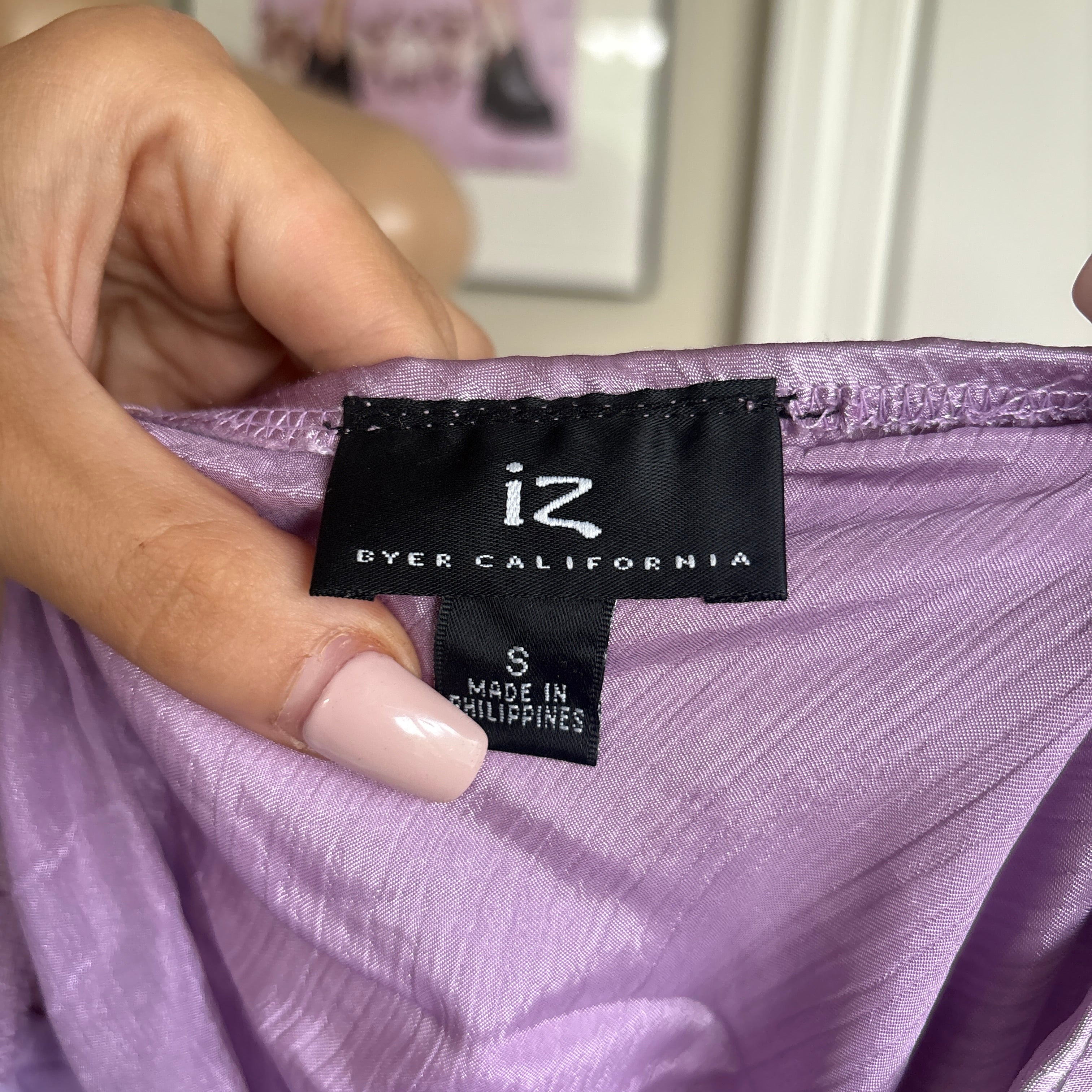 00s IZ Byer purple satin tank top (size S)