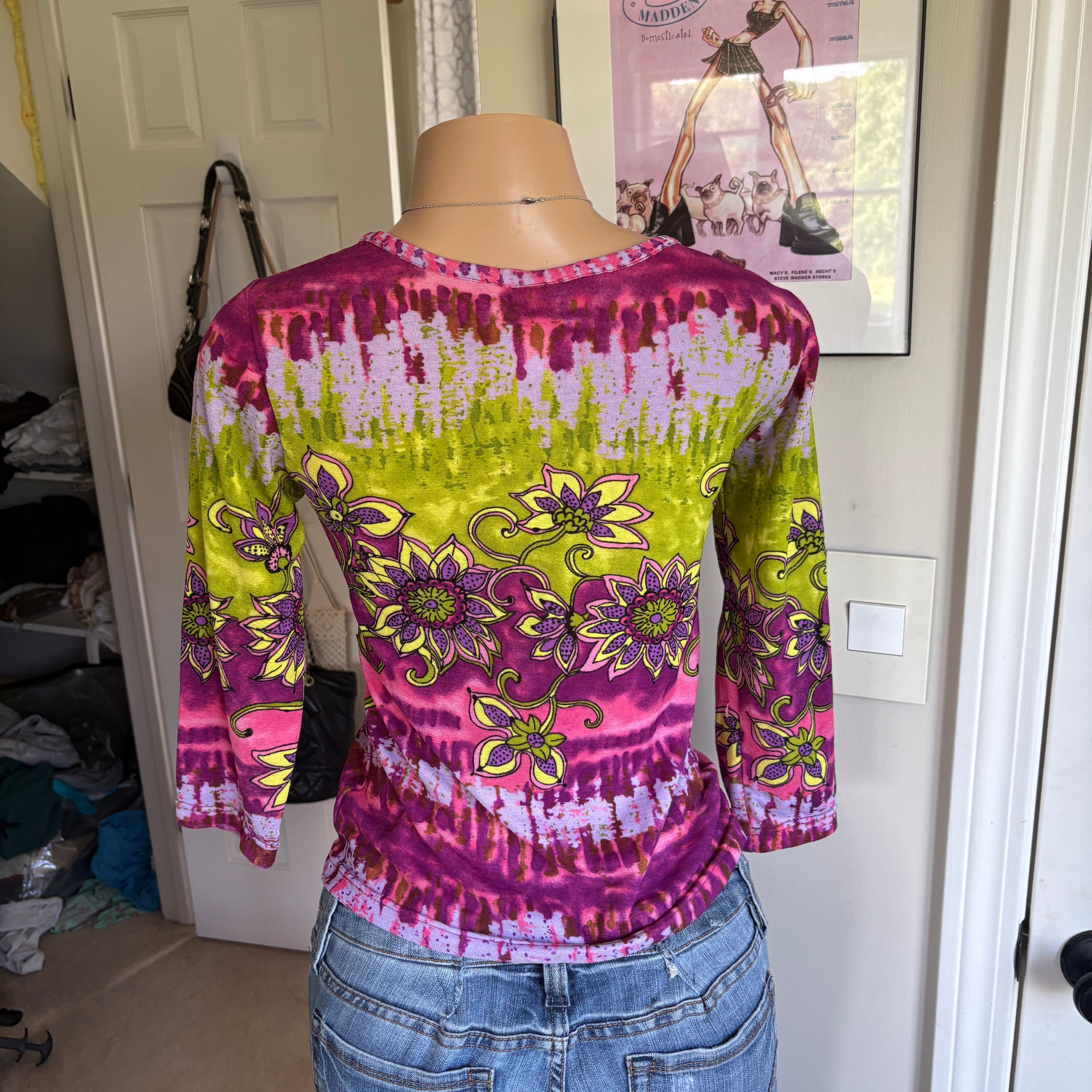 00s unique multi colored sequin long sleeve (size M)
