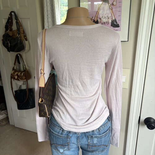 00s Abercrombie & Fitch tan beige long sleeve (size M)