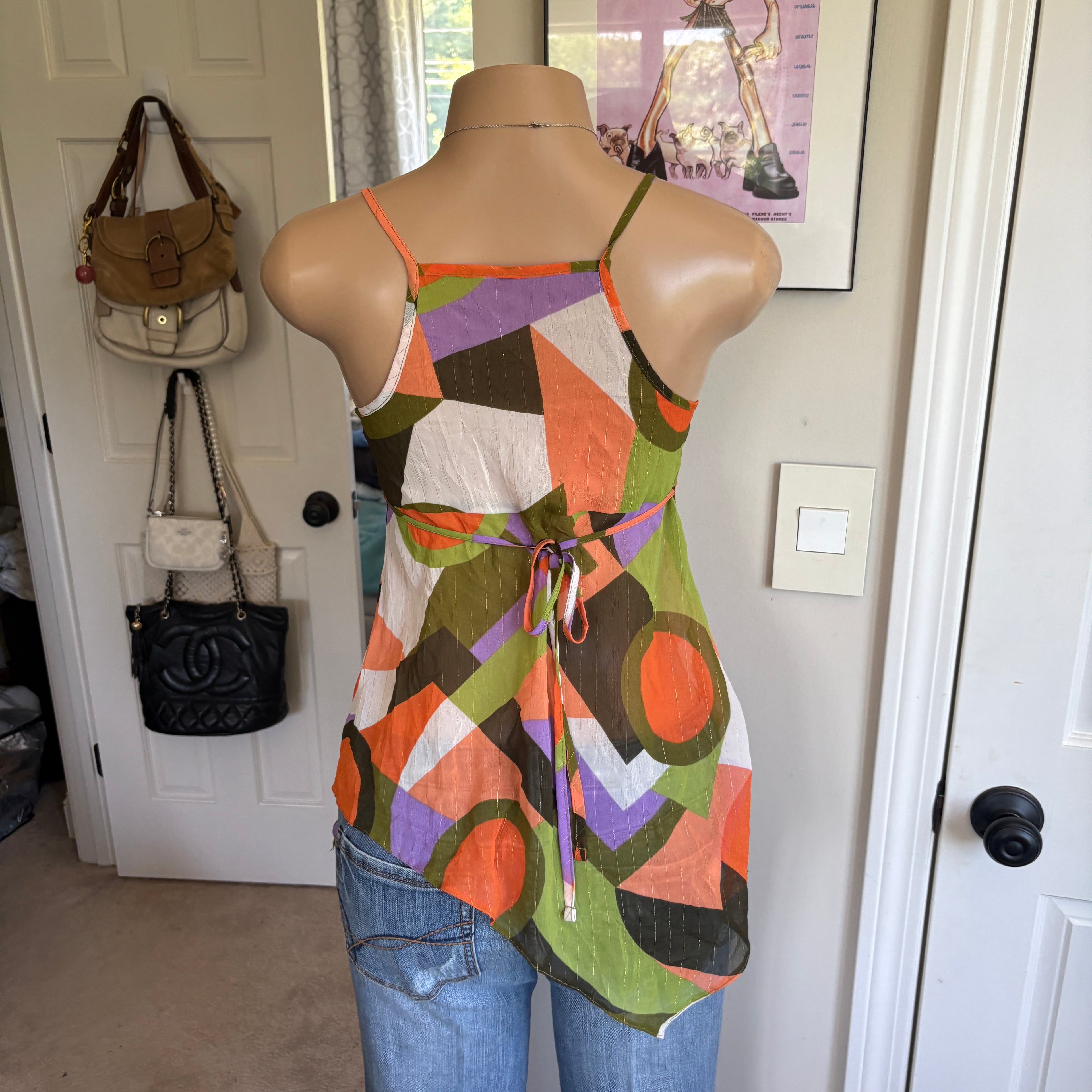 00s polkadot multi colored cami (size M)