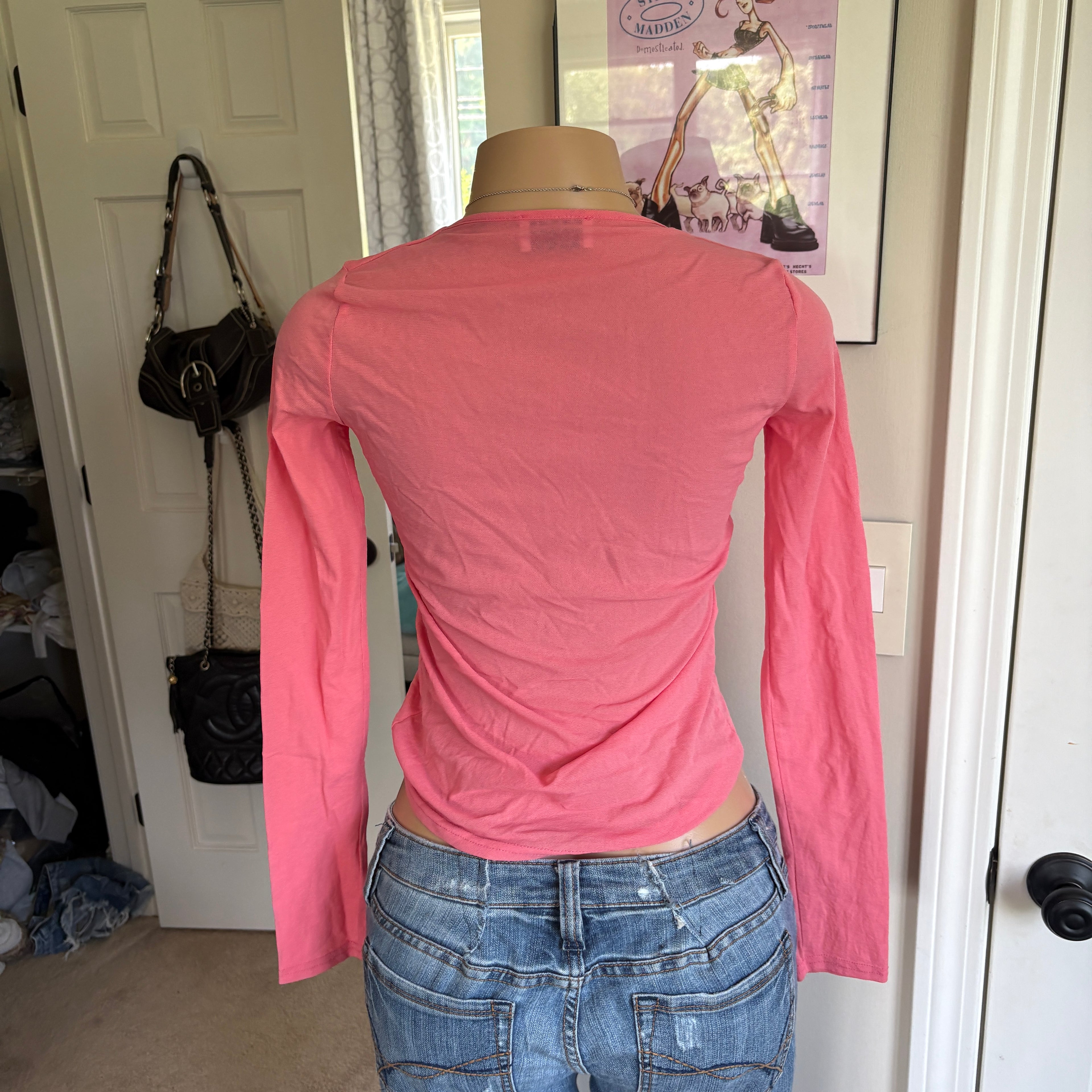 00s Morgan de Toi pink button blouse (size S/M)