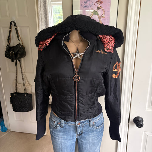 00s Baby Phat black puffer jacket (size M)