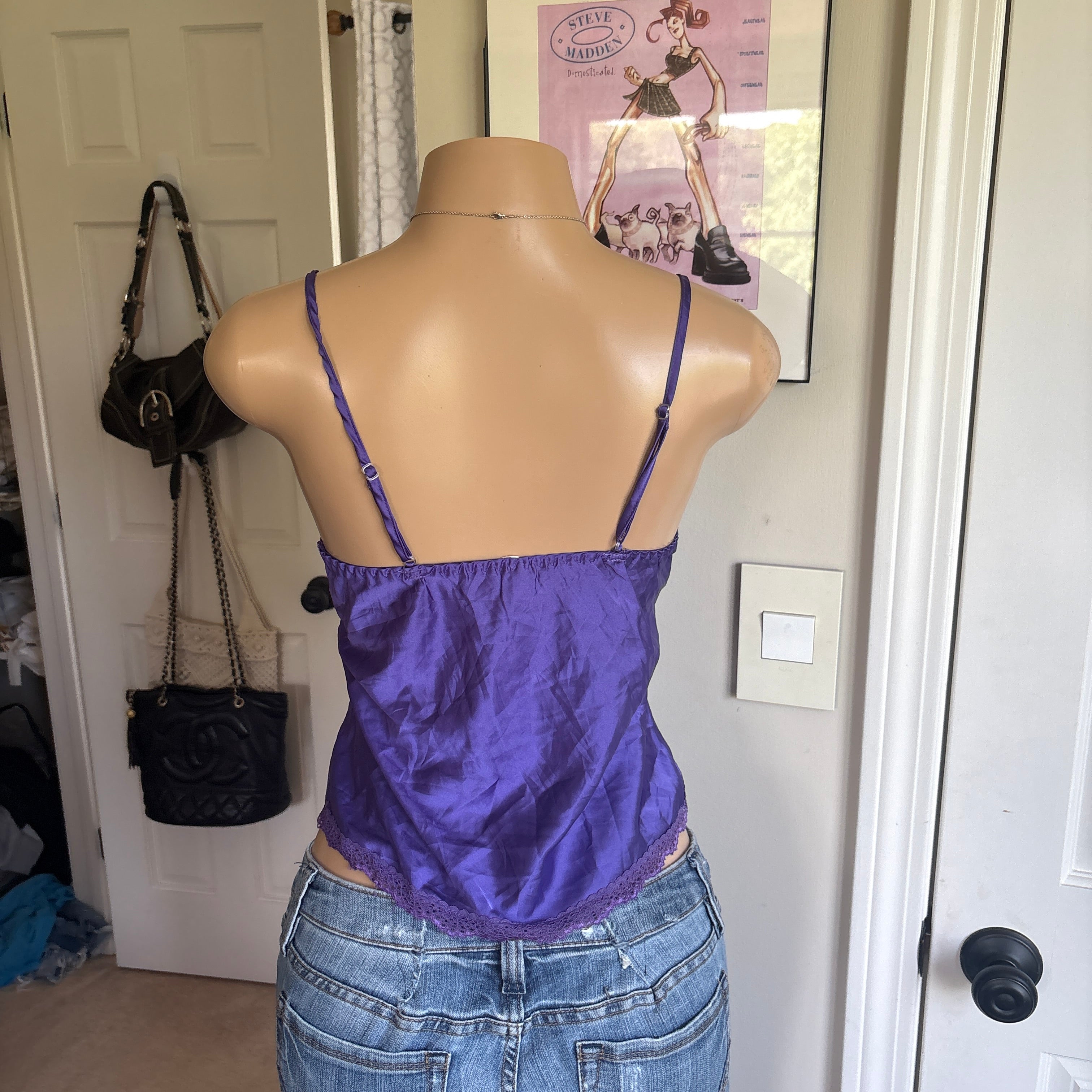 00s Victoria's Secret satin purple cami (size M)