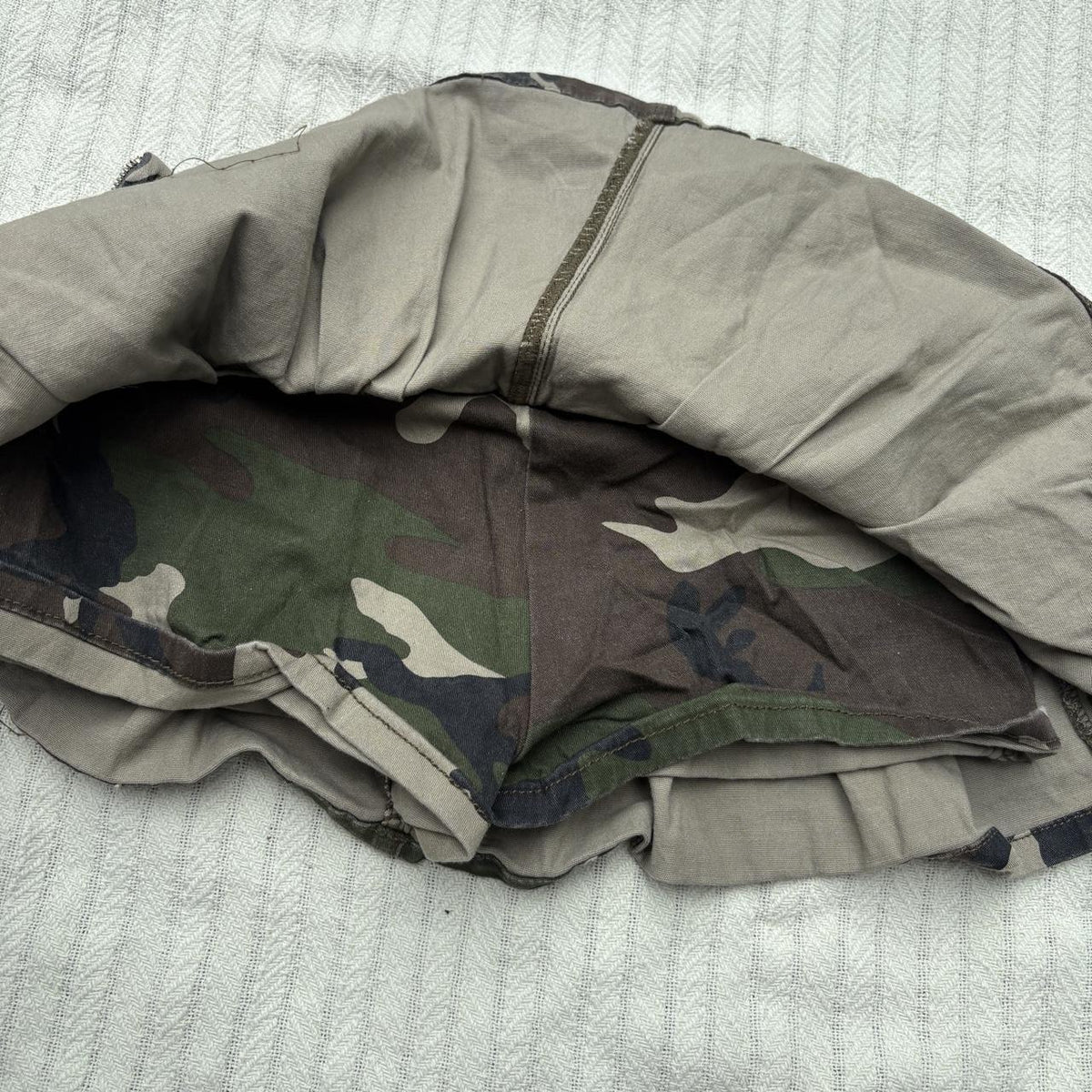 y2k 2000s almost famous camo pleated micro mini skirt