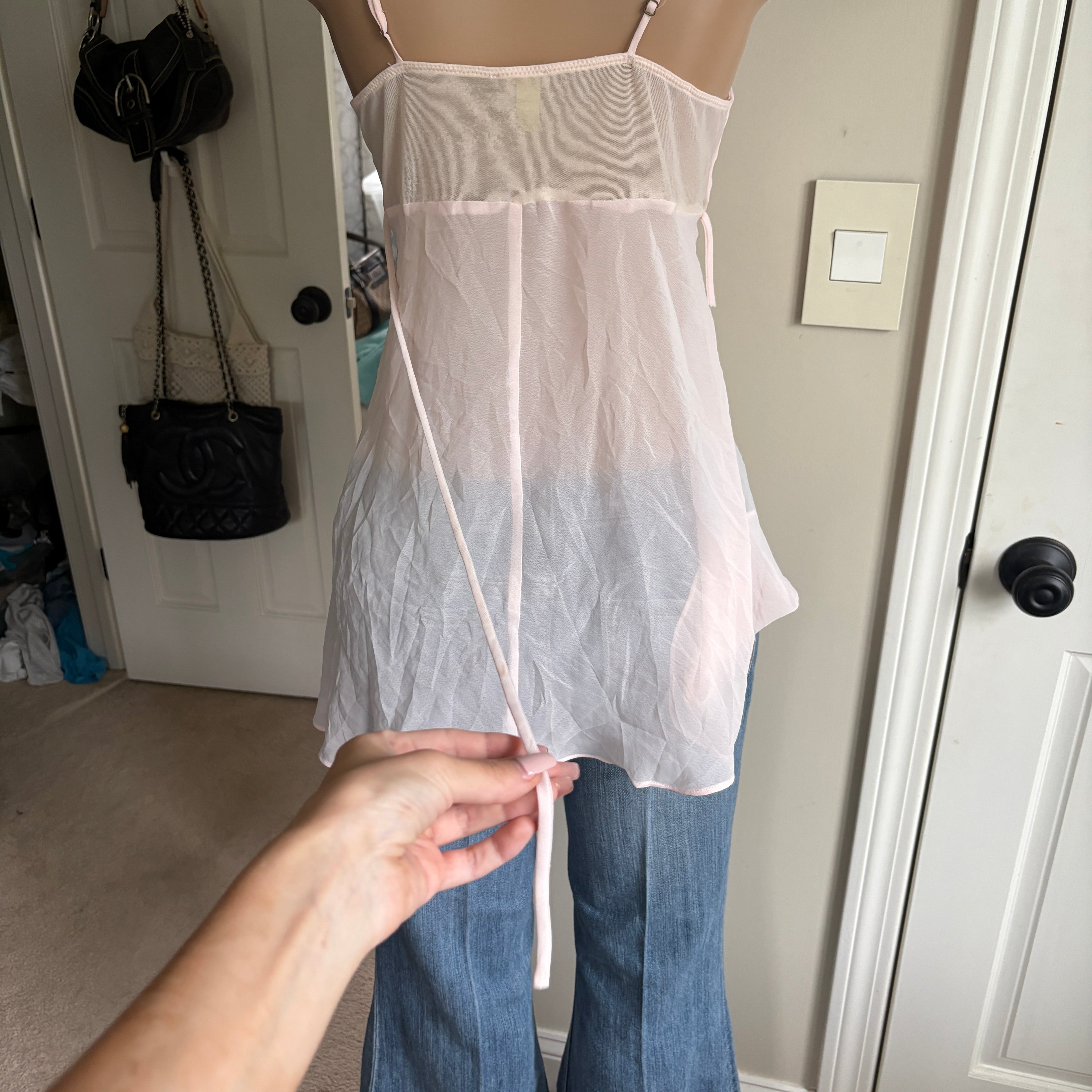 00s Flora Nikrooz baby pink lingerie slip (size M)