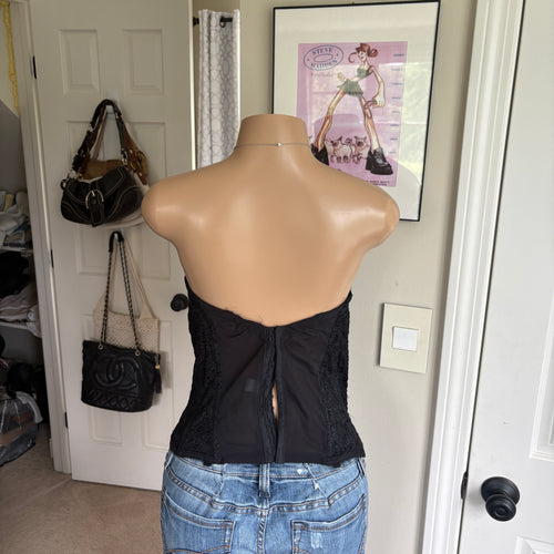 00s black bustier corset top (size 38DD)