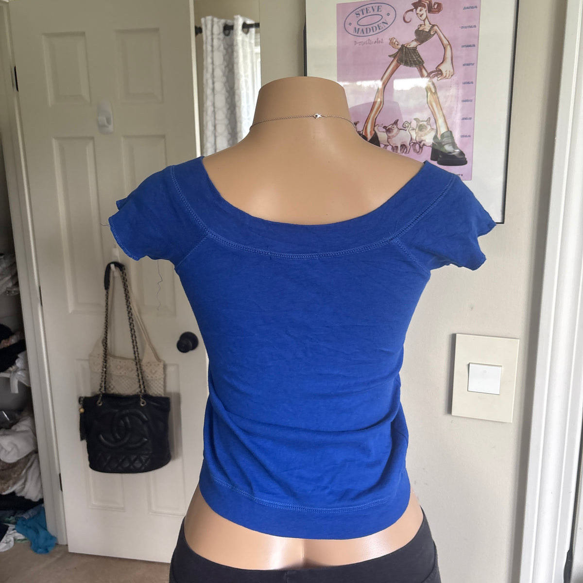 00s Abercrombie blue moose short sleeve (size XS/S)