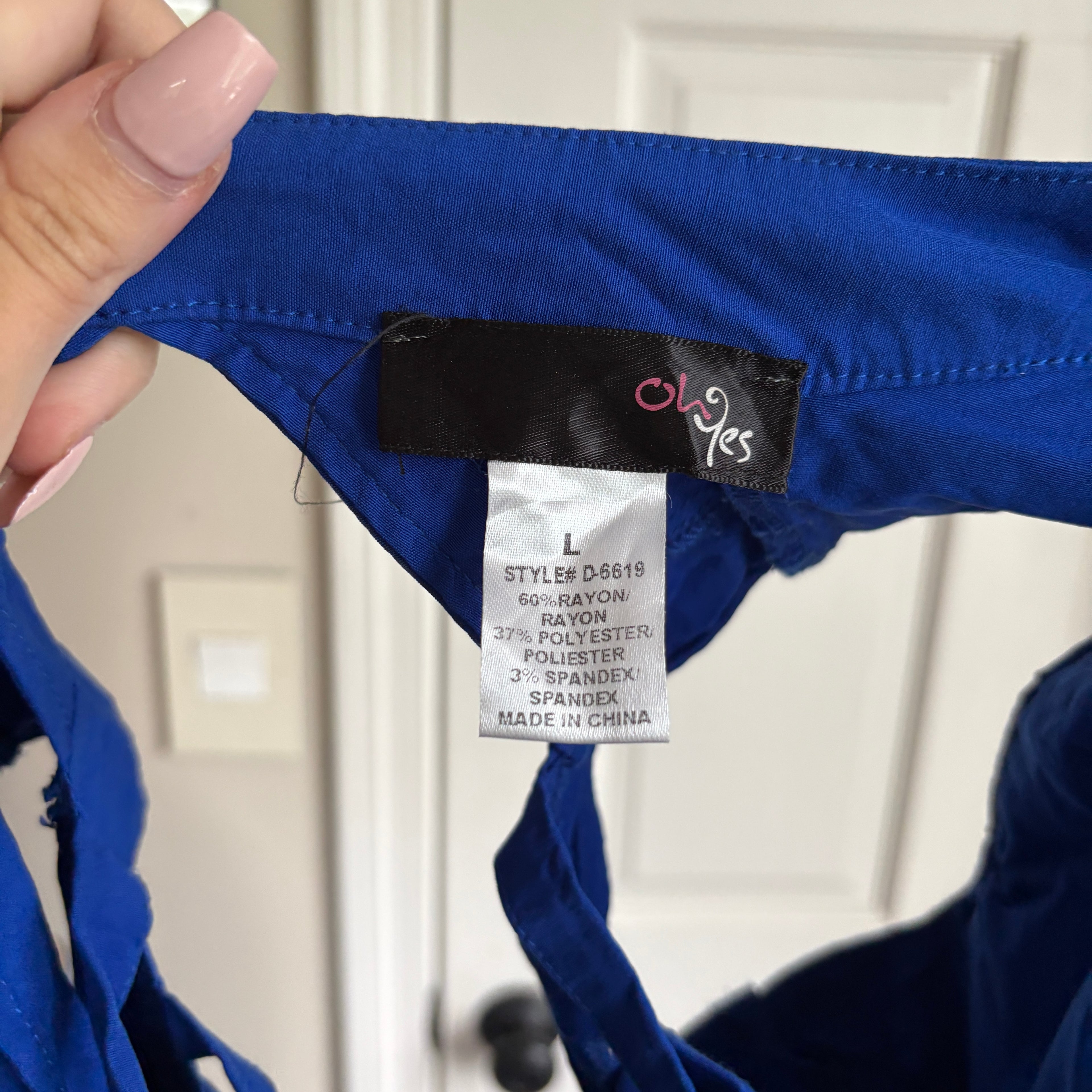 00s blue grommet zip up cutout tank top (size L)