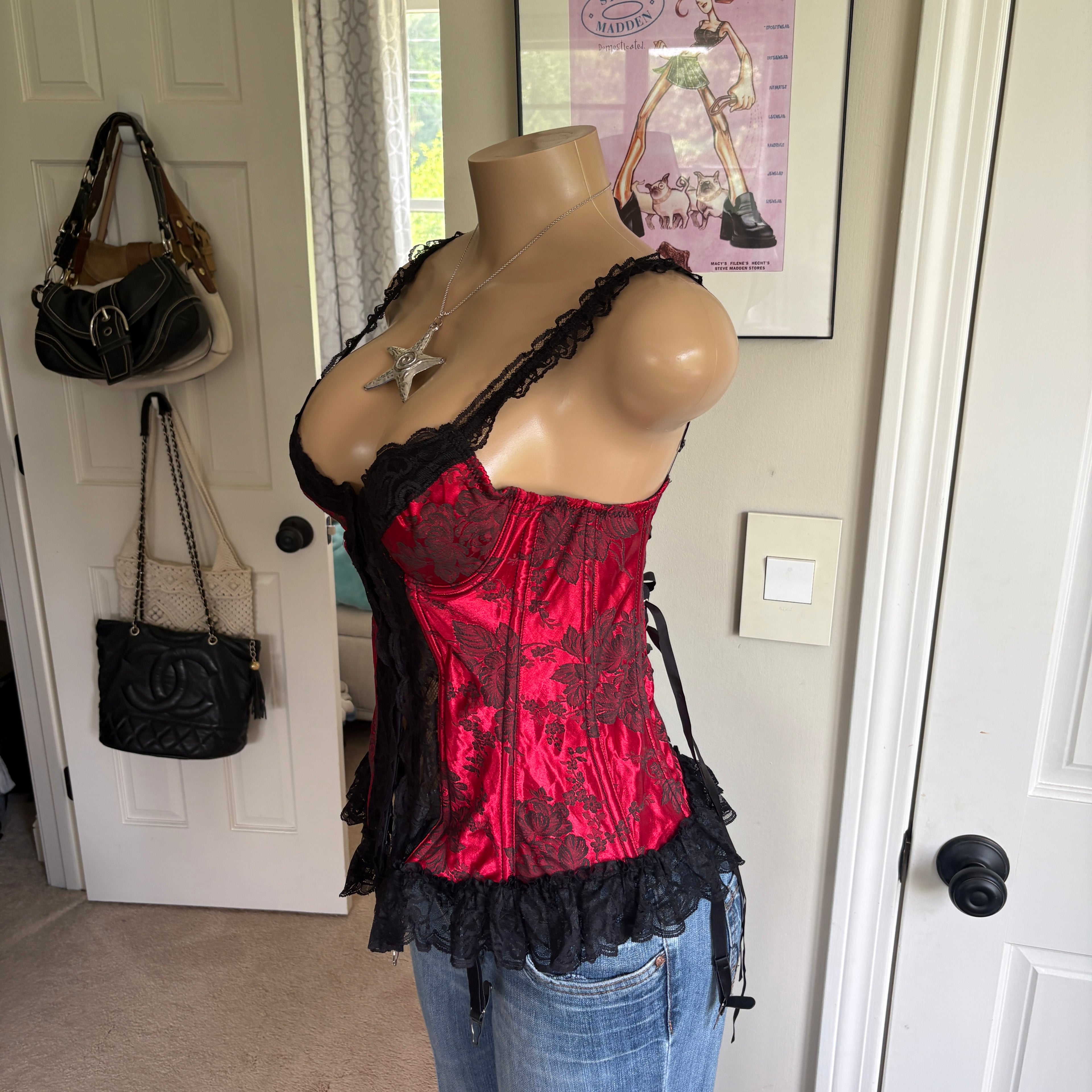 00s Shirley of Hollywood corset top (size 32B)