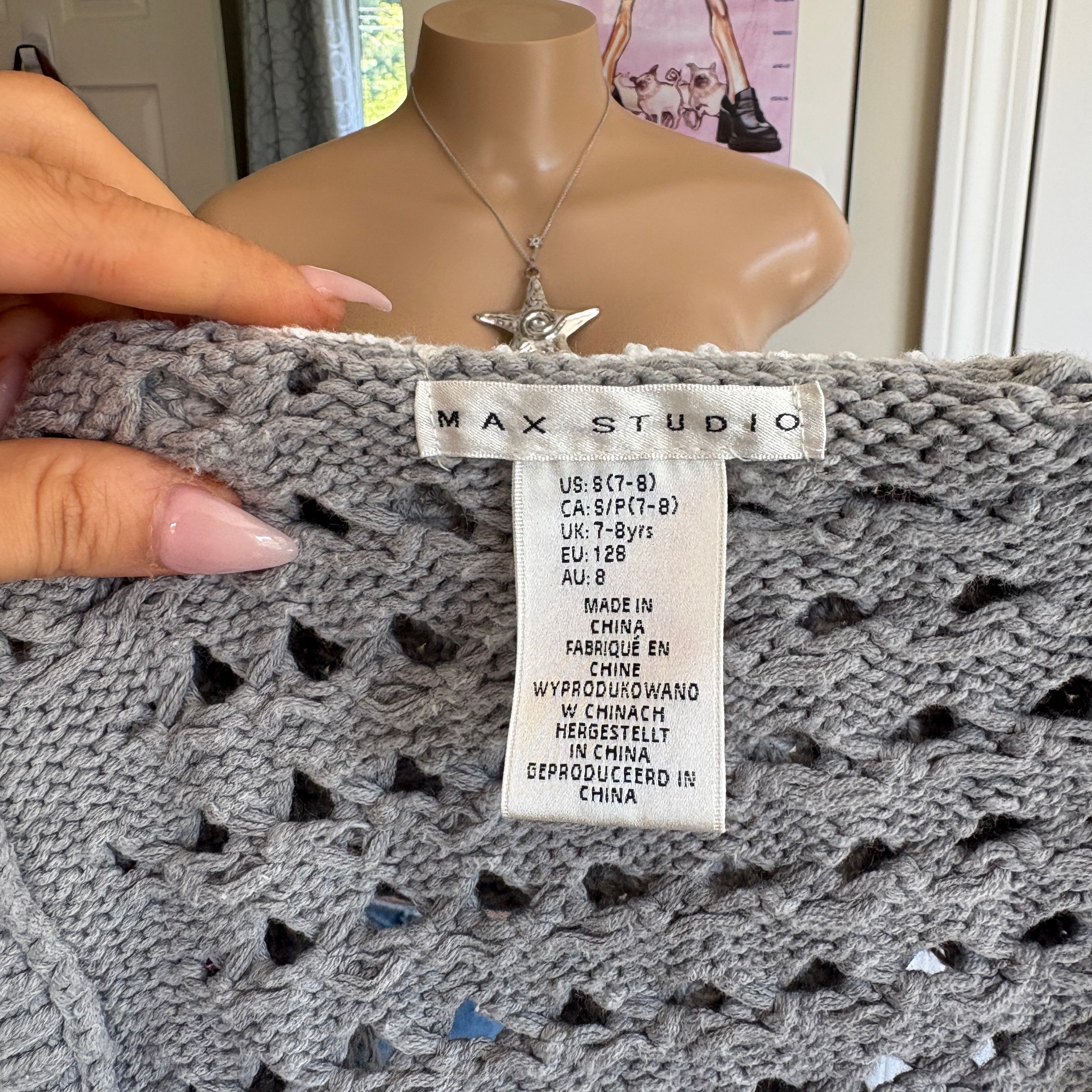 00s Max Studio gray cardigan (size XS)