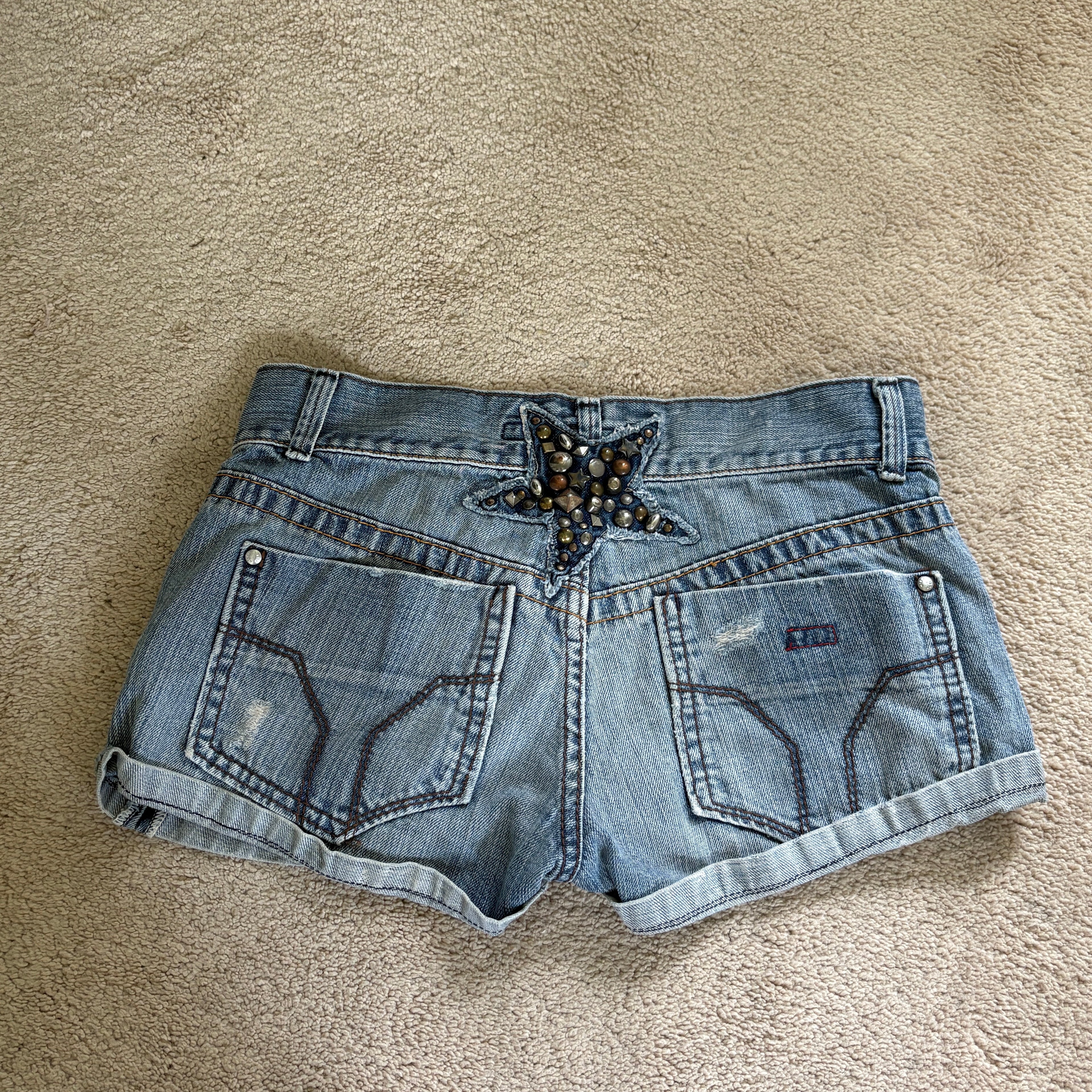 00s Miss Sixty star denim shorts (size S)