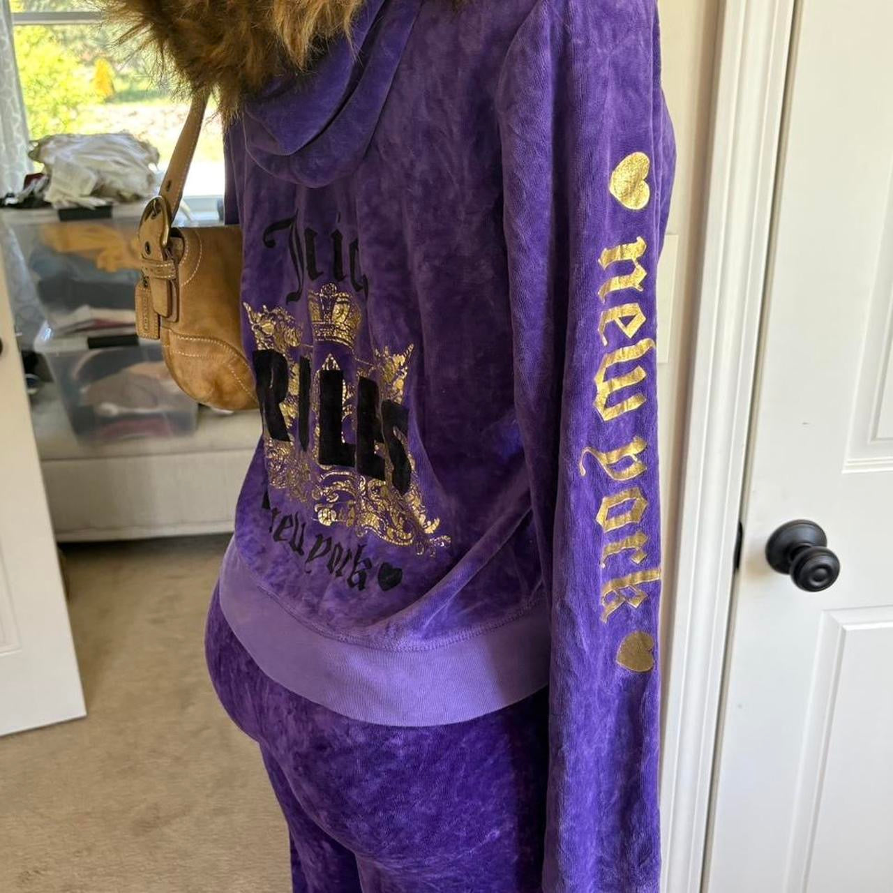 00s Juicy Couture purple scottie dog tracksuit set (size S)