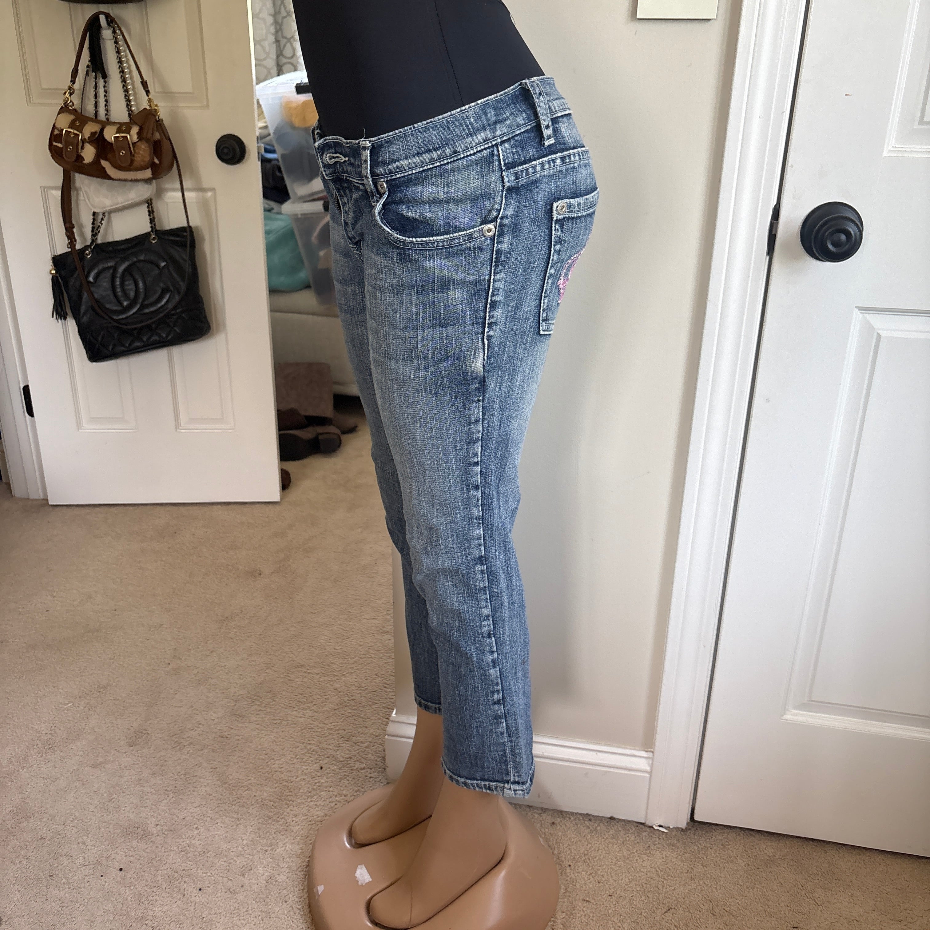 00s Victoria Beckham x Rock & Republic low rise jeans (size S/M)