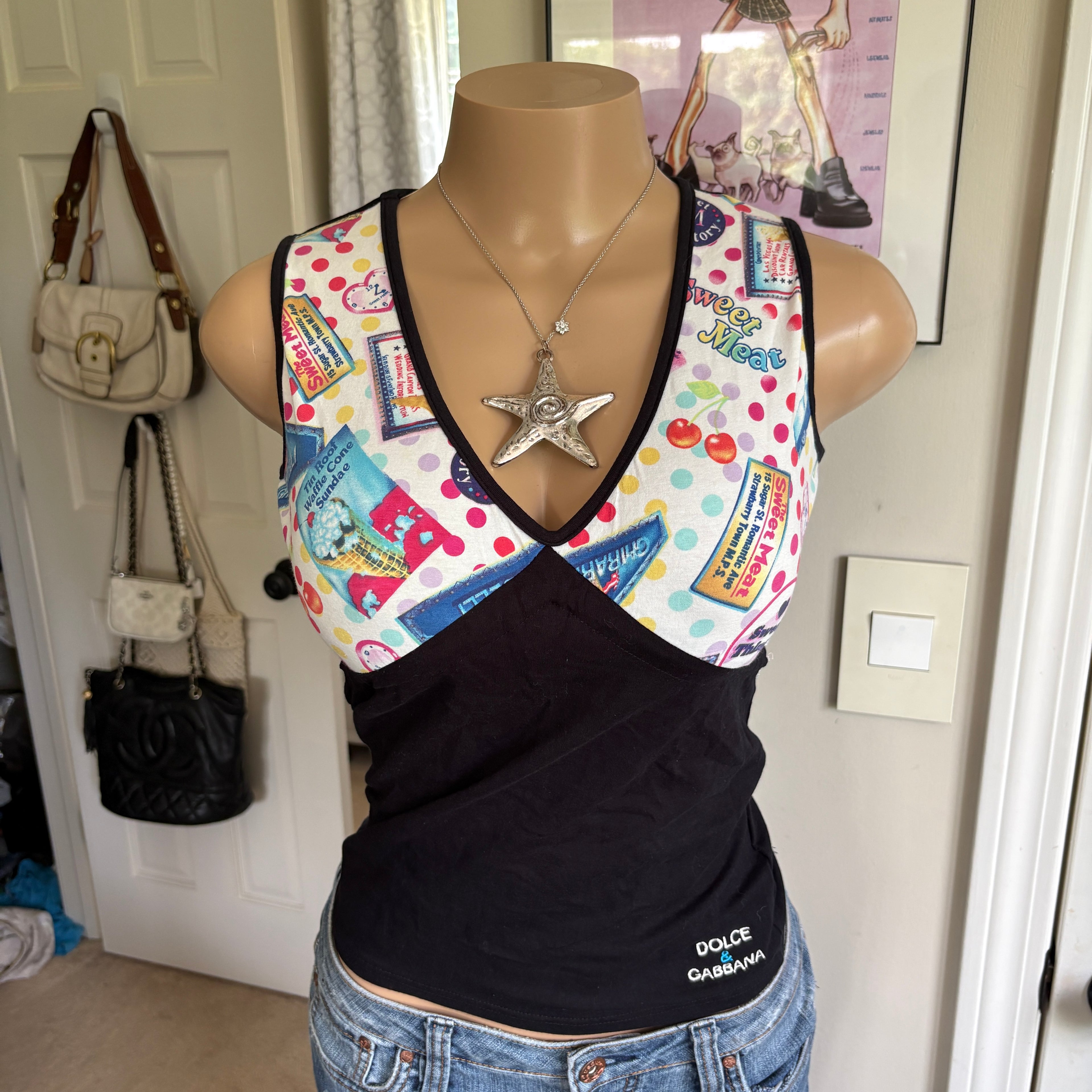 00s Dolce & Gabbana sweet treats top (size S/M)