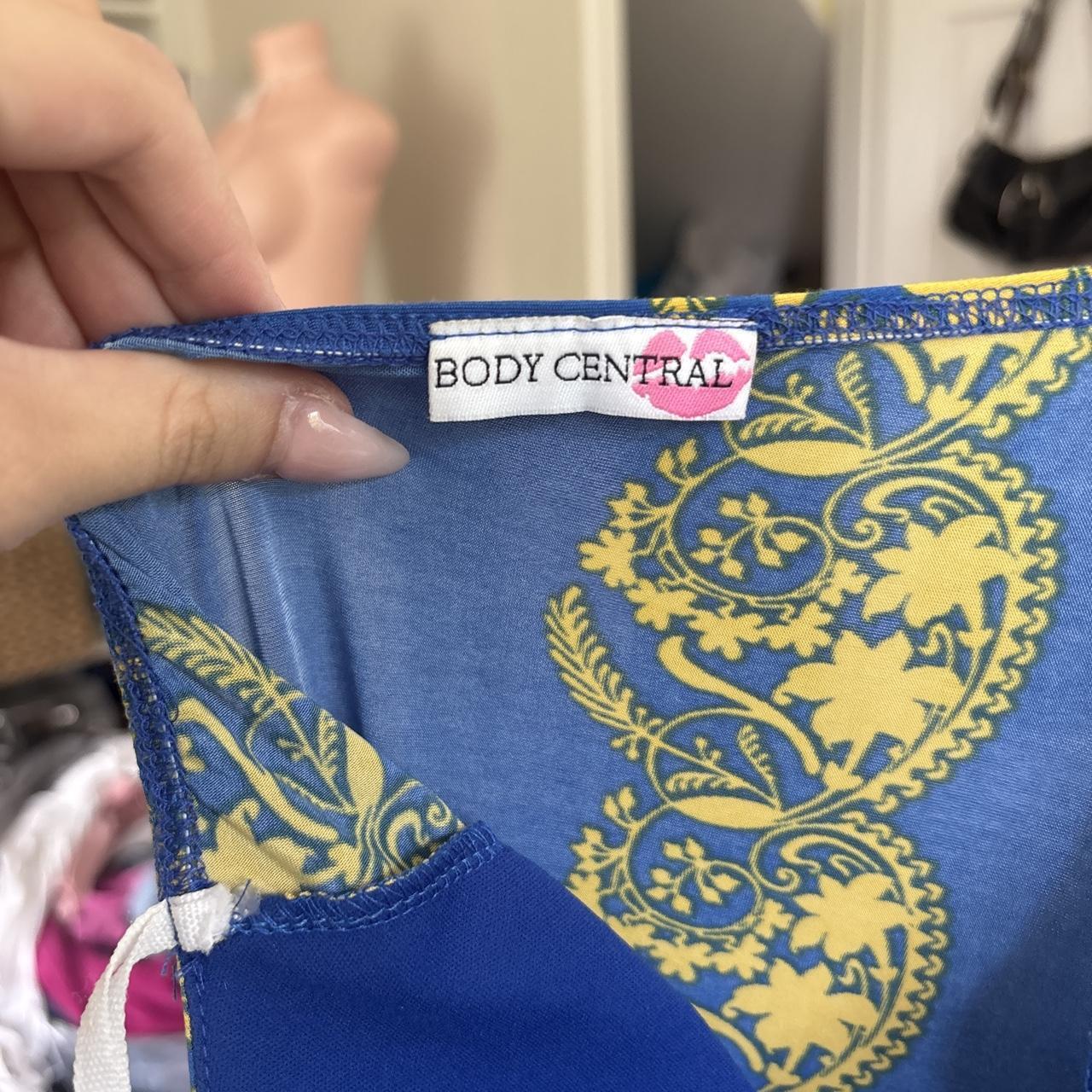 Y2K 2000s Blue Yellow Halter Top