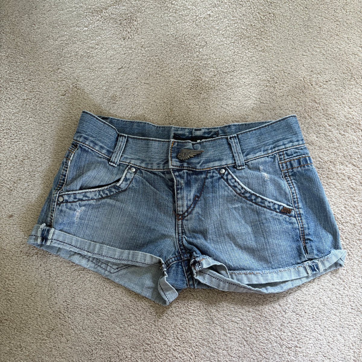 00s Miss Sixty star denim shorts (size S)