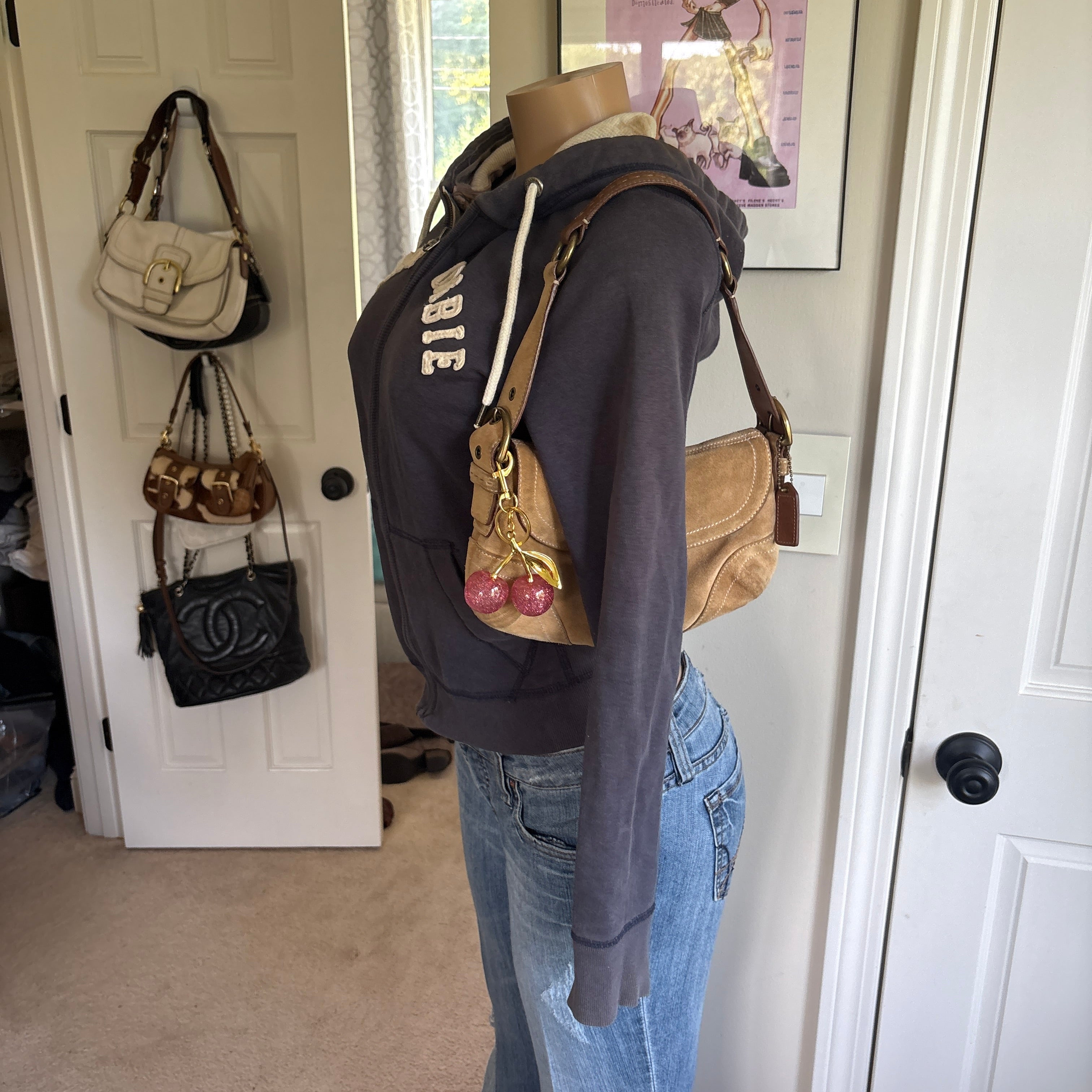 00s Abercrombie spellout navy zip hoodie (size S)