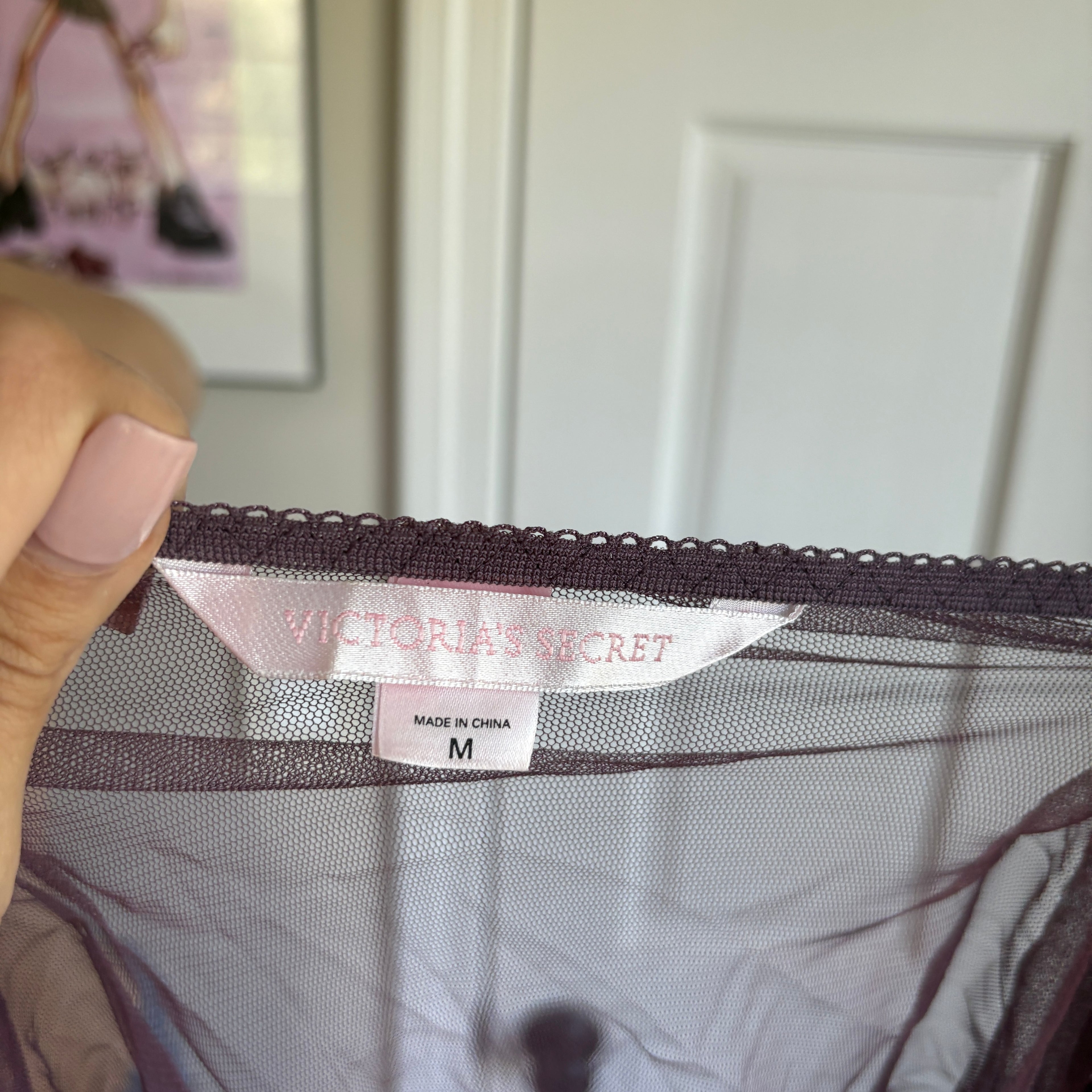 00s Victoria's Secret purple sheer babydoll cami (size M)