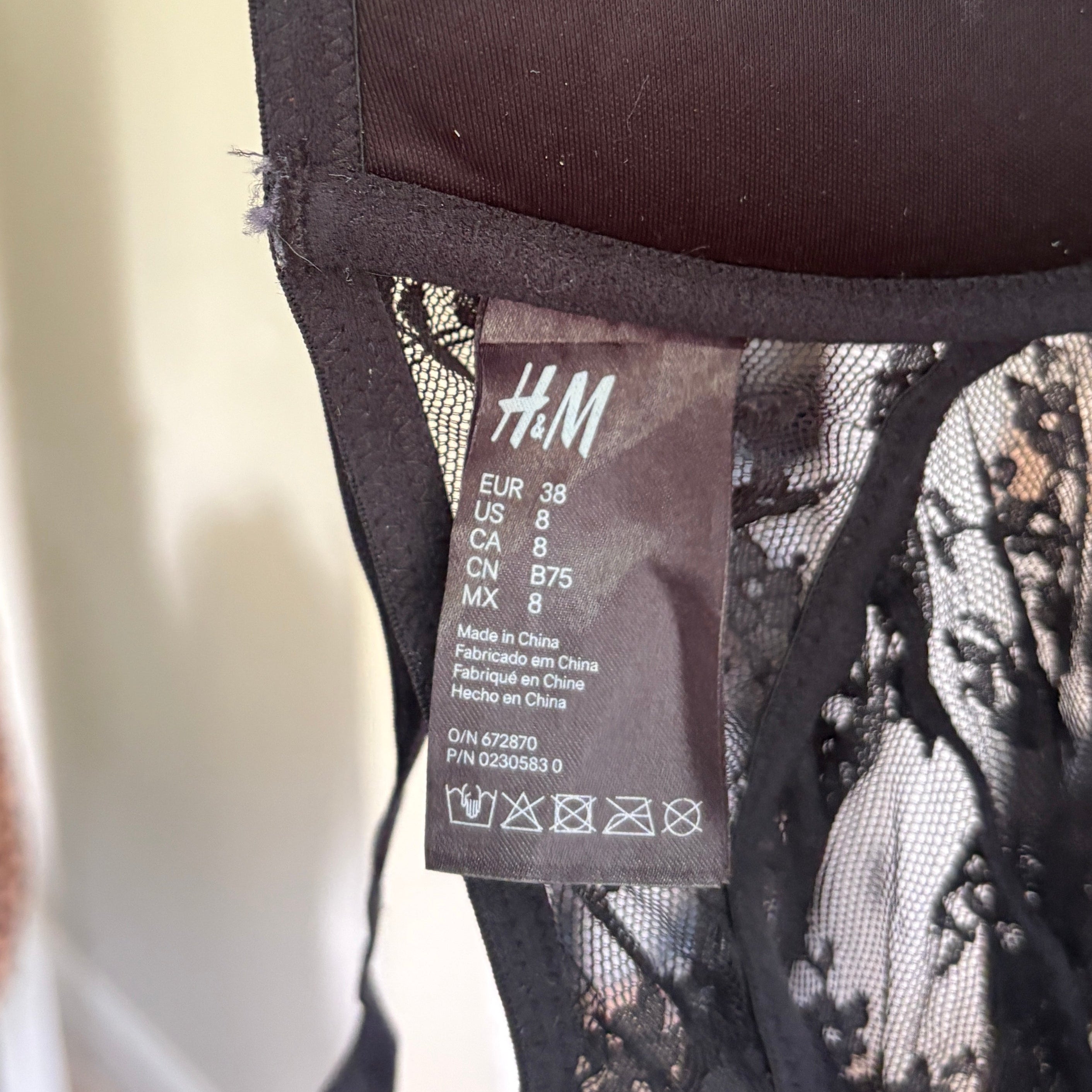 00s black lace babydoll bustier top (size S/M)