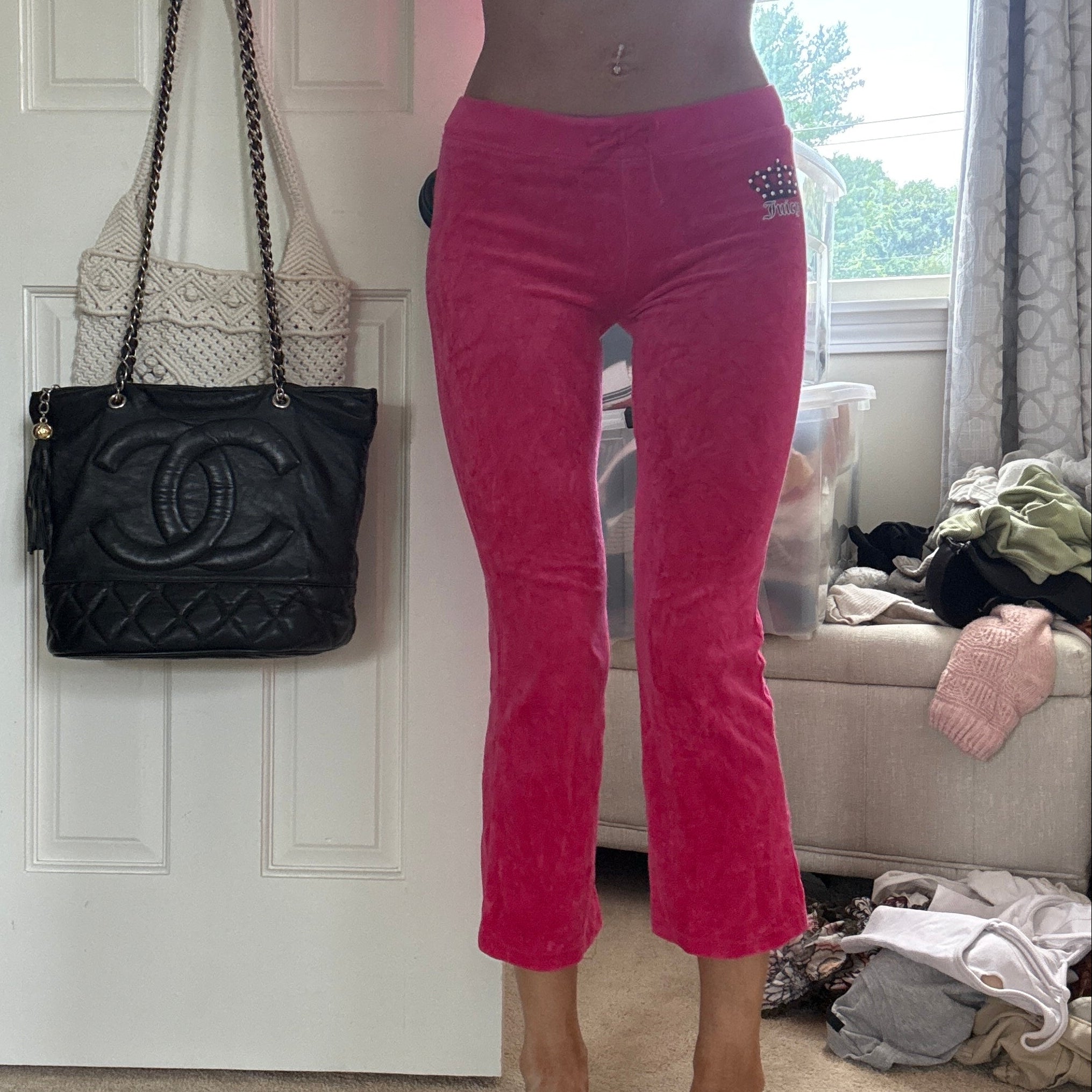 00s Juicy Couture hot pink velour tracksuit set (size XS)