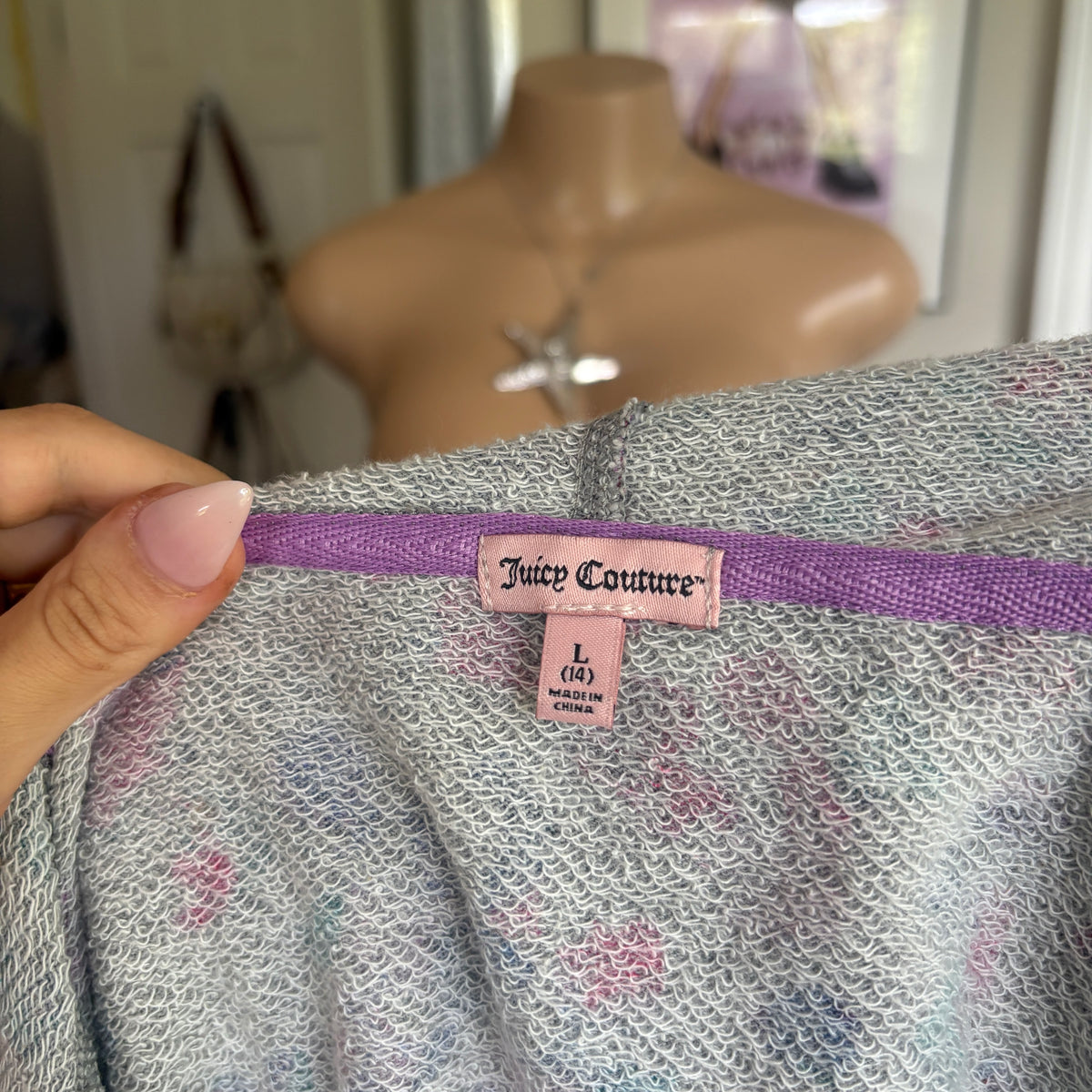 00s Juicy Couture leopard zip hoodie (size XS/S)