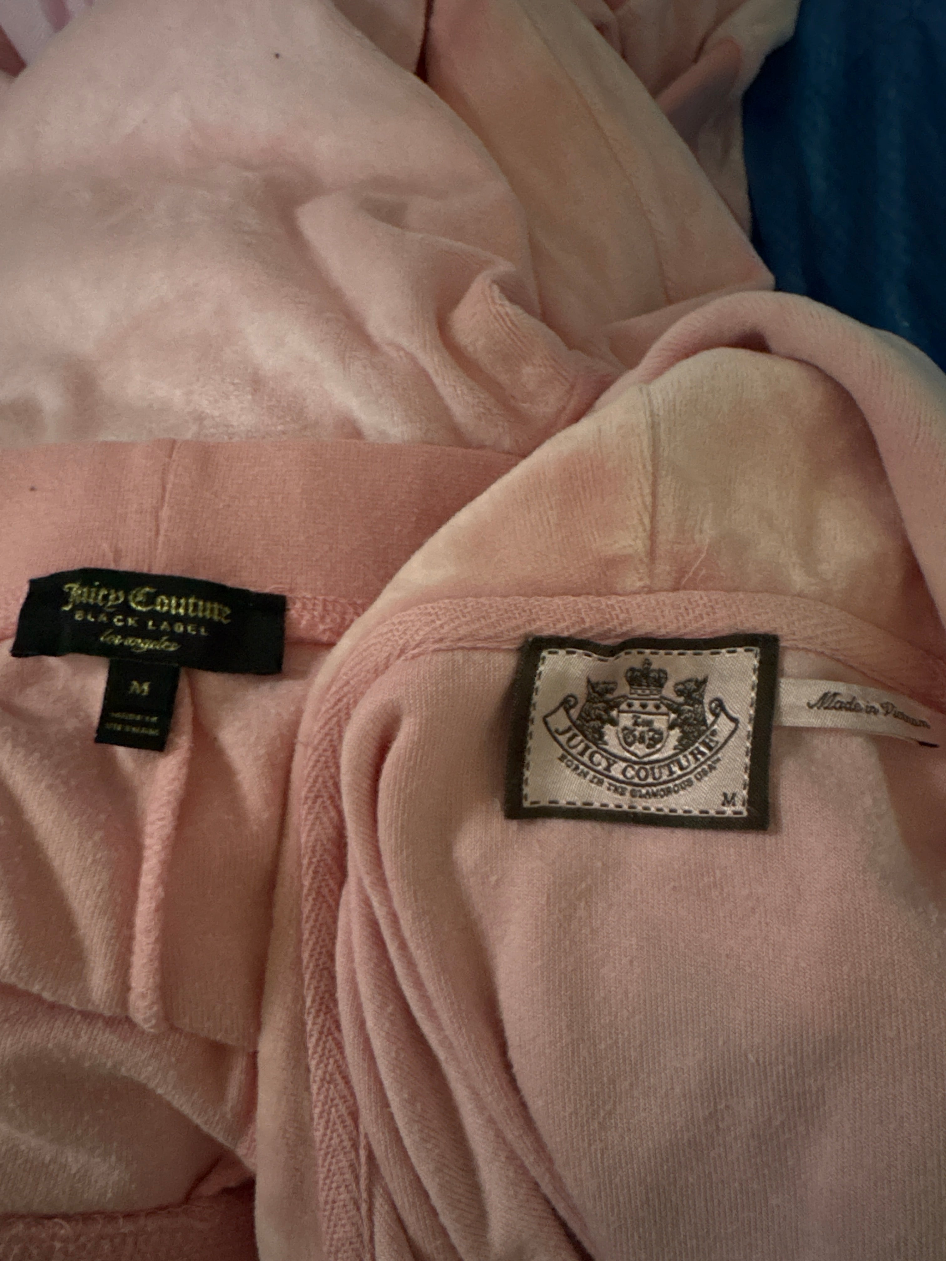 00s Juicy Couture baby pink scottie dog tracksuit set (size M)