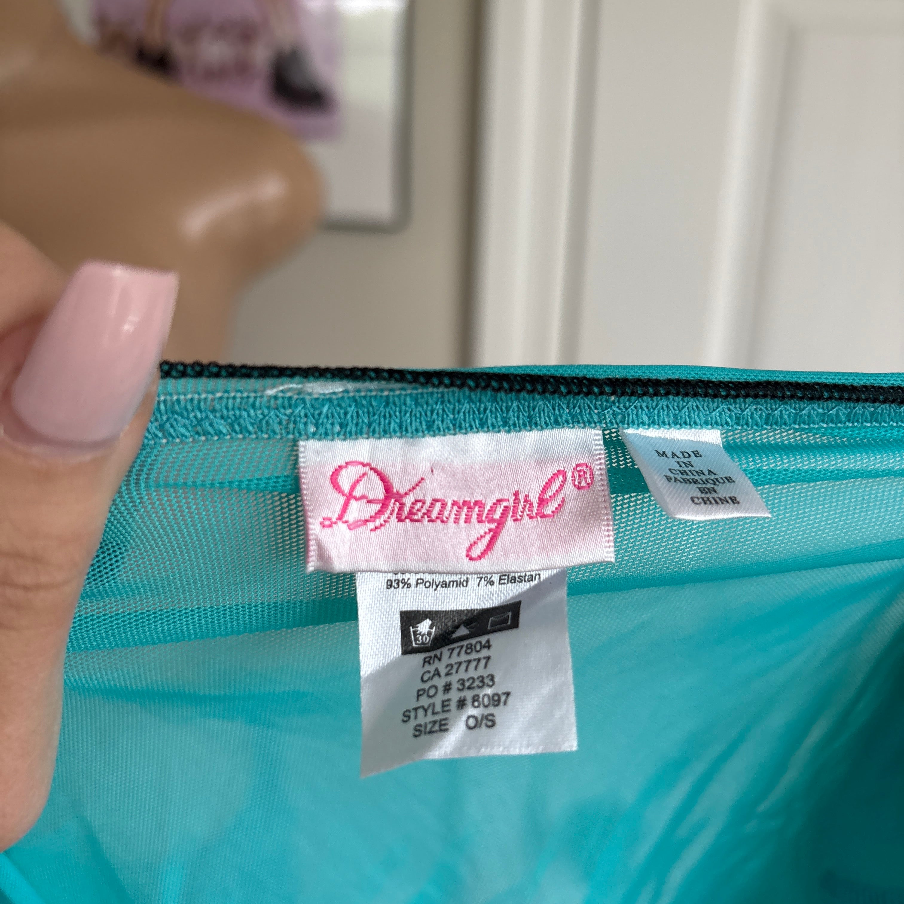 00s teal & black slip cami (size S)