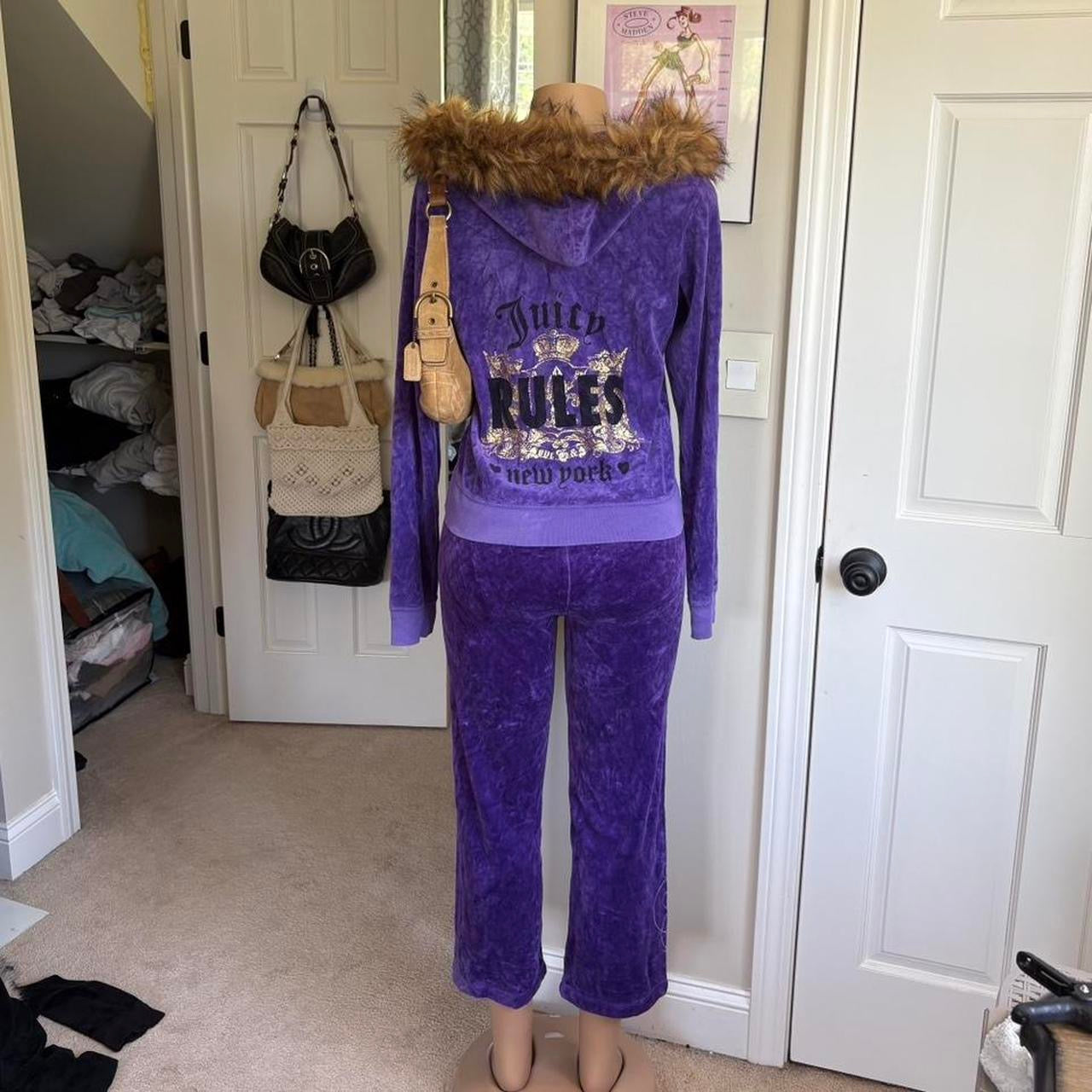 00s Juicy Couture purple scottie dog tracksuit set (size S)