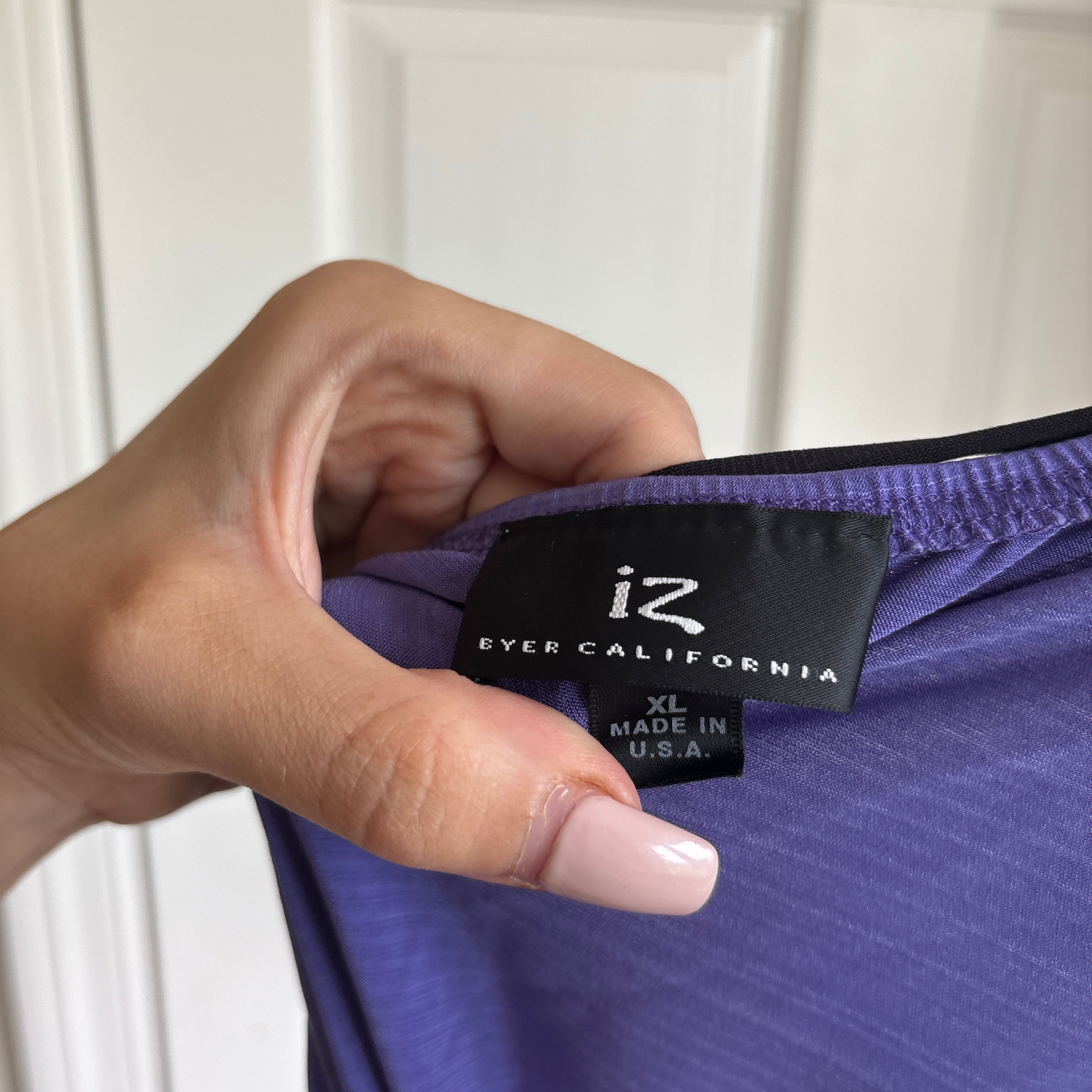00s IZ Byer purple v neck halter top (size XL)