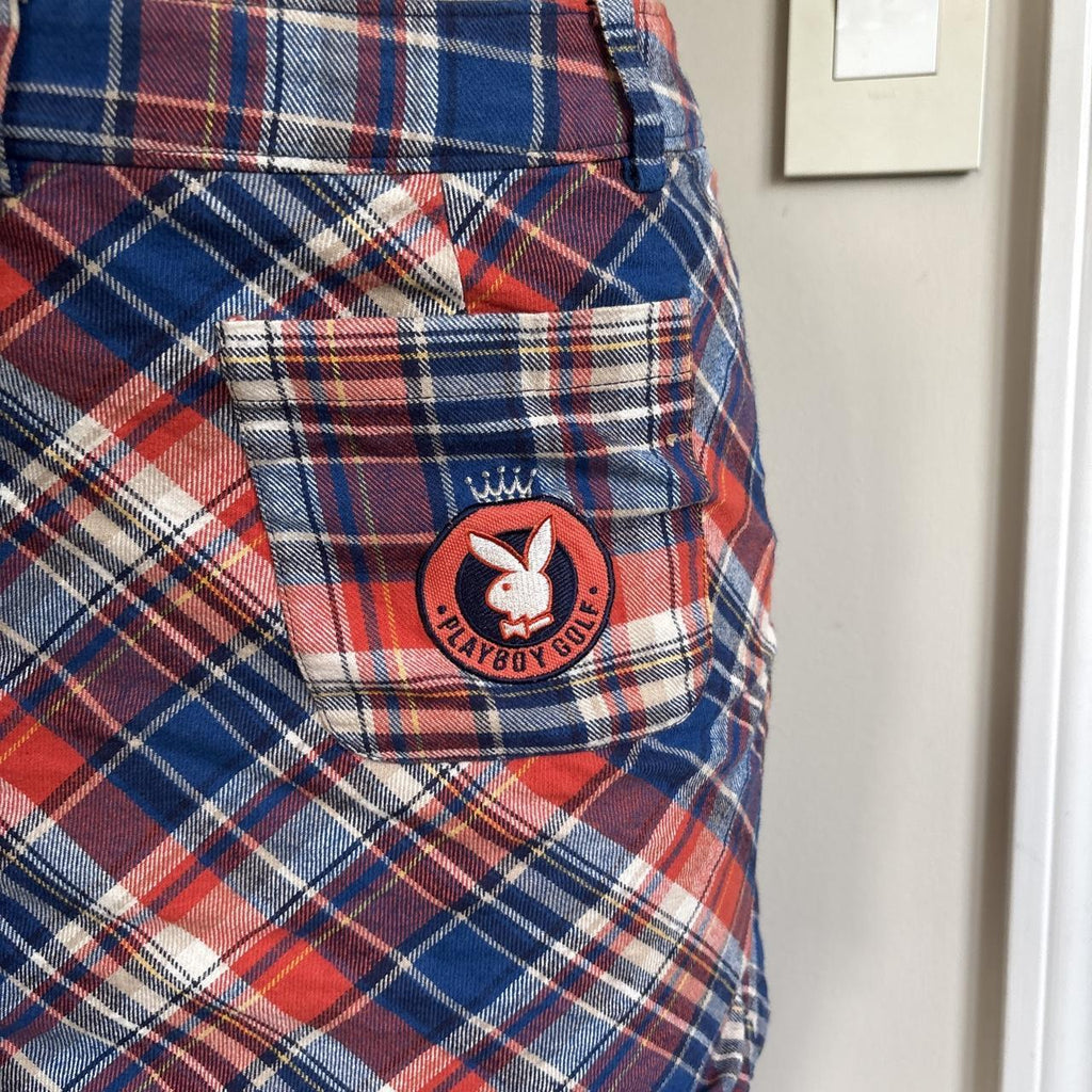 Y2K Vintage Playboy Plaid Mini Skirt