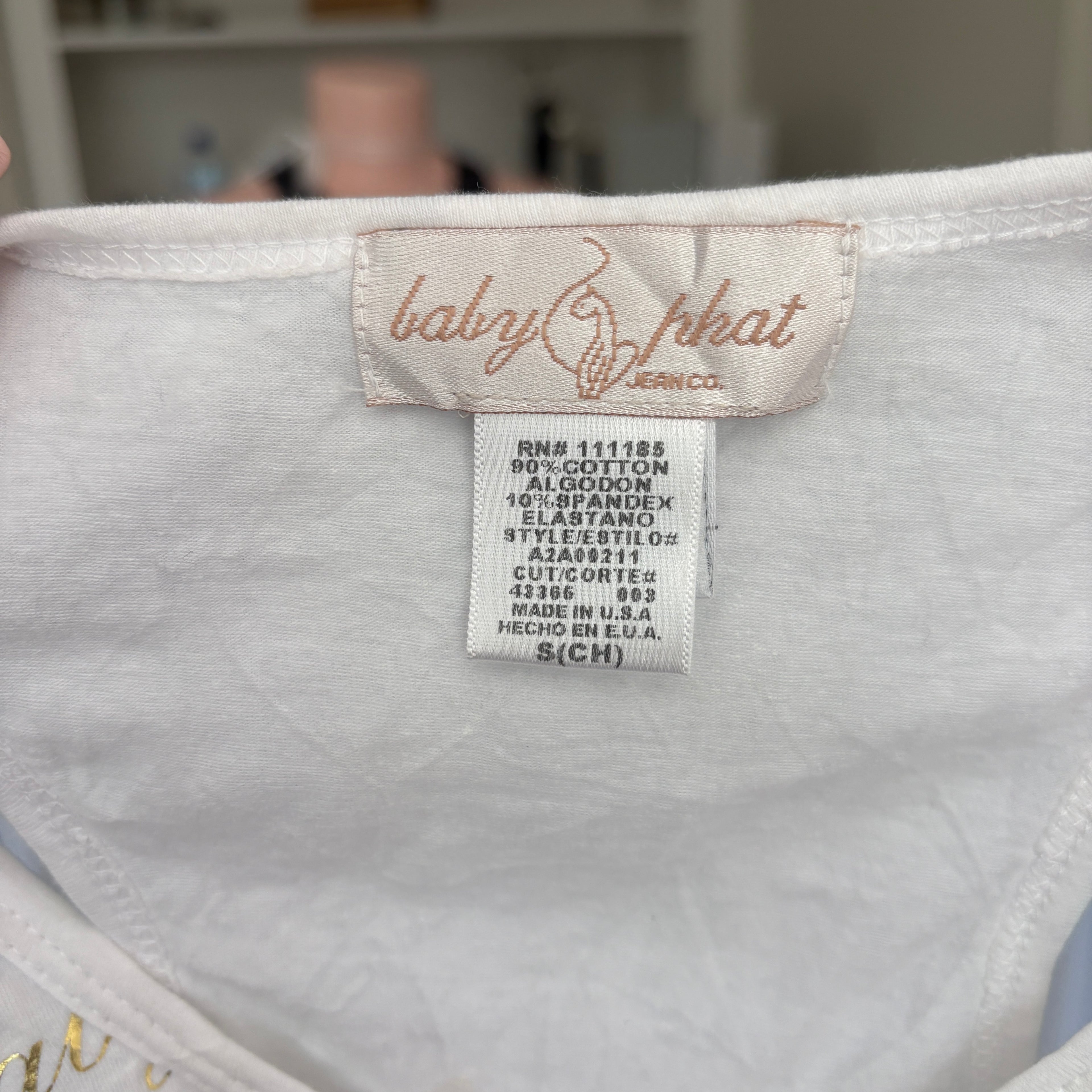 00s Baby Phat white & gold spellout tank top (size S)