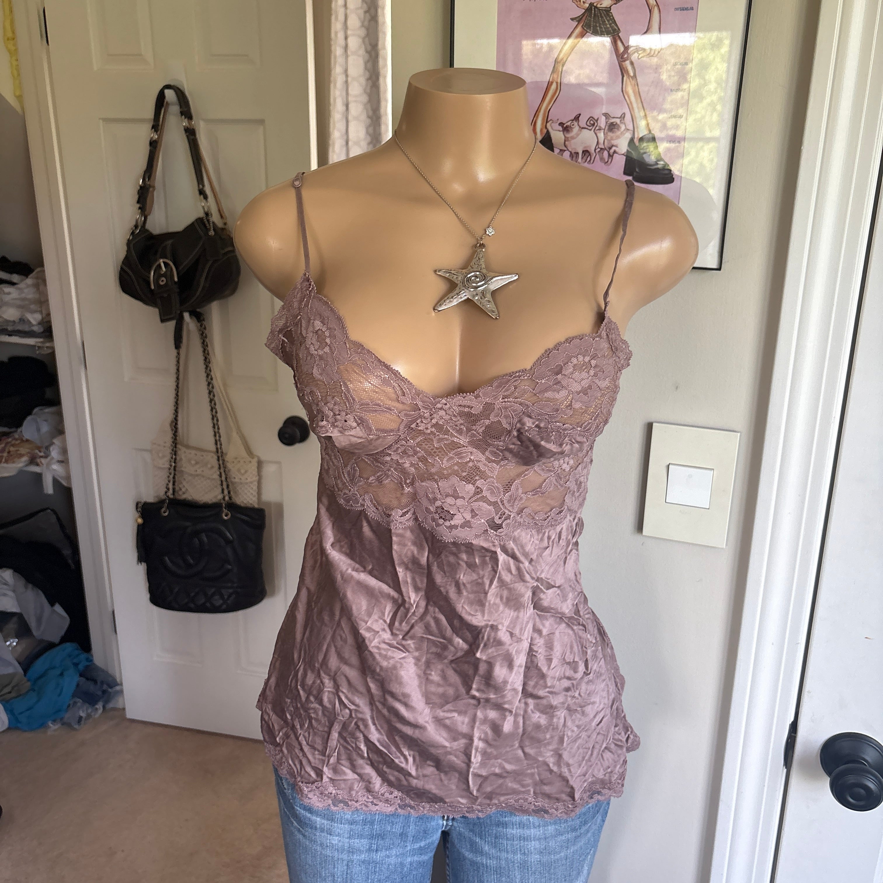 00s Victoria's Secret silk slip cami top (size S)