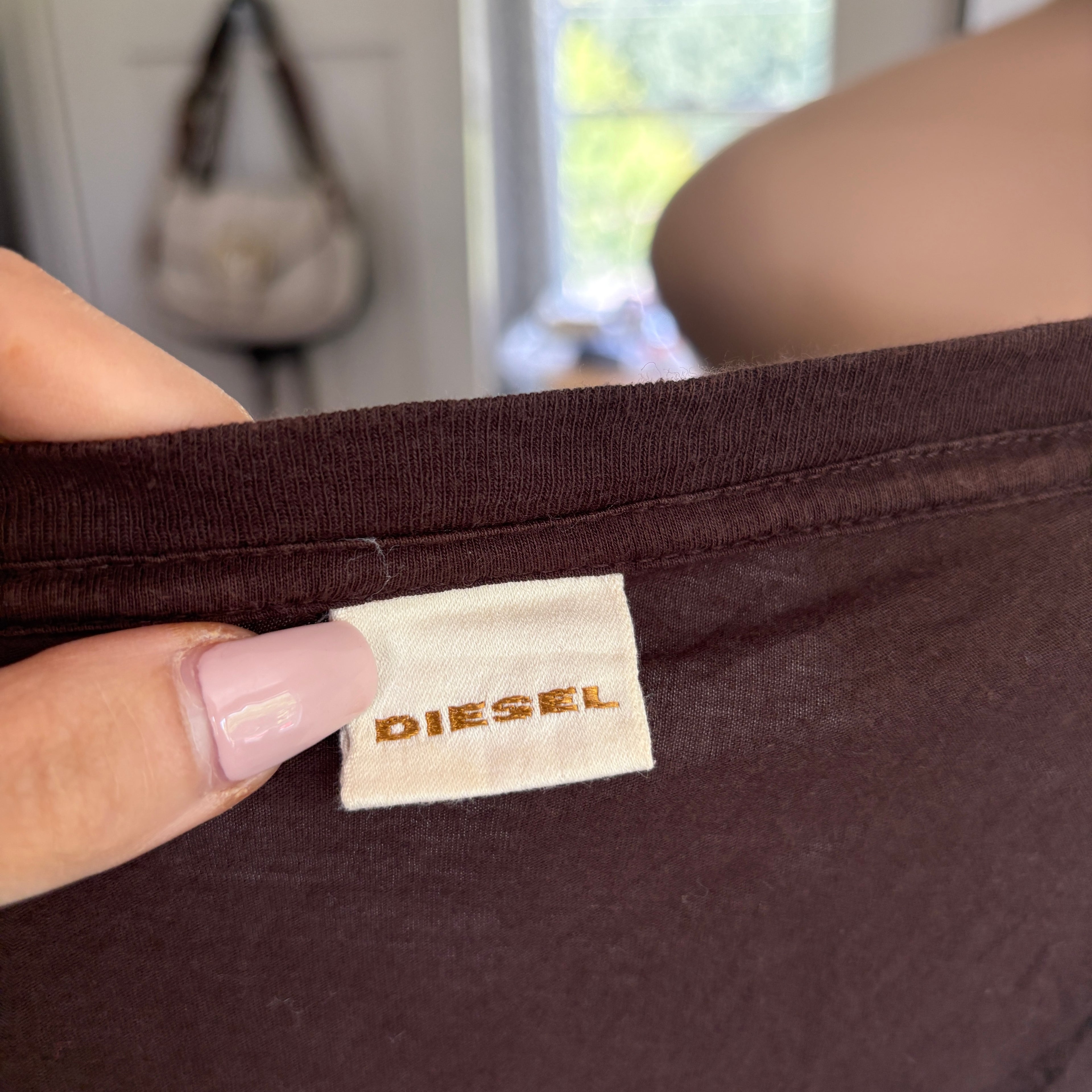 00s Diesel brown short sleeve top (size M)