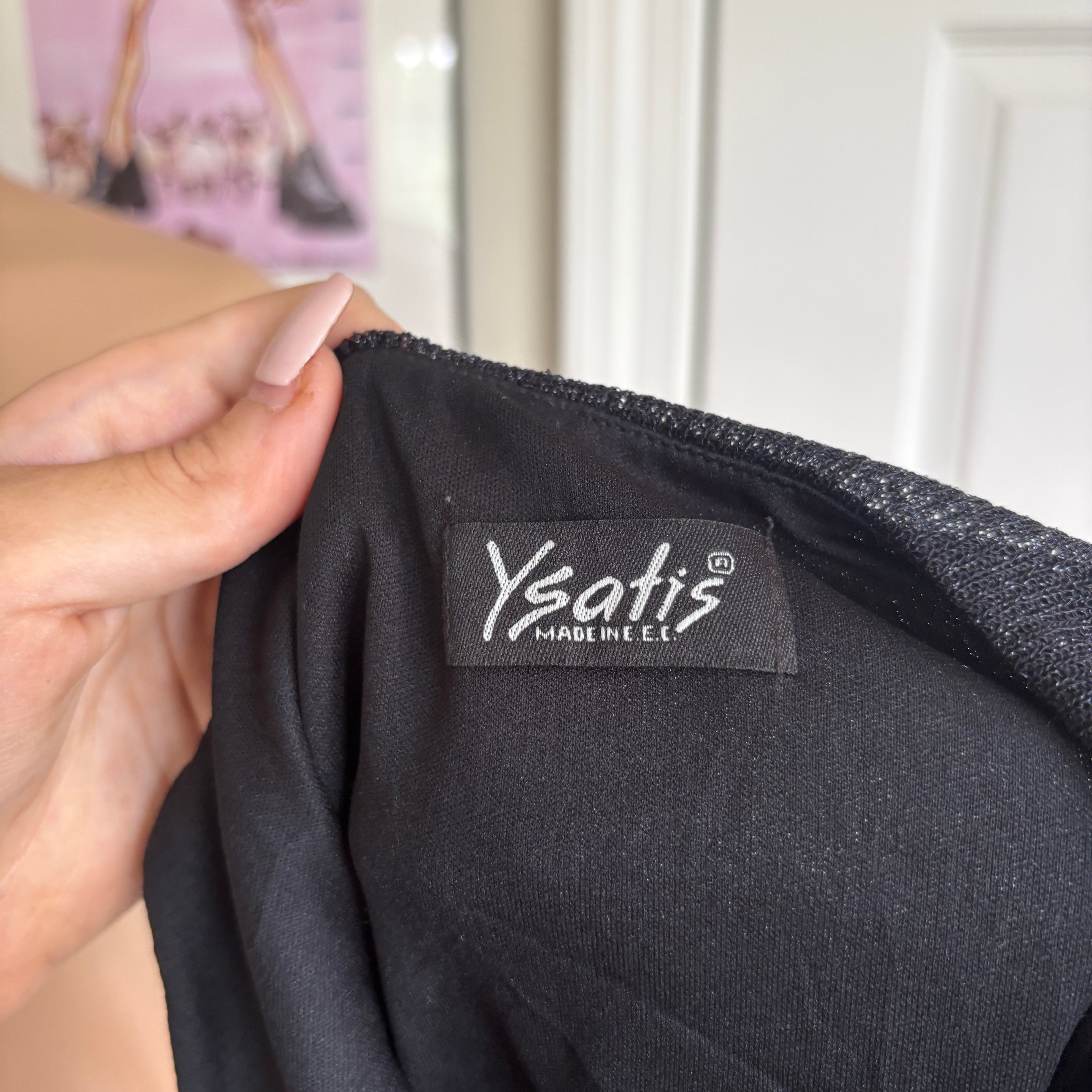 00s black beaded strap cami (size S)