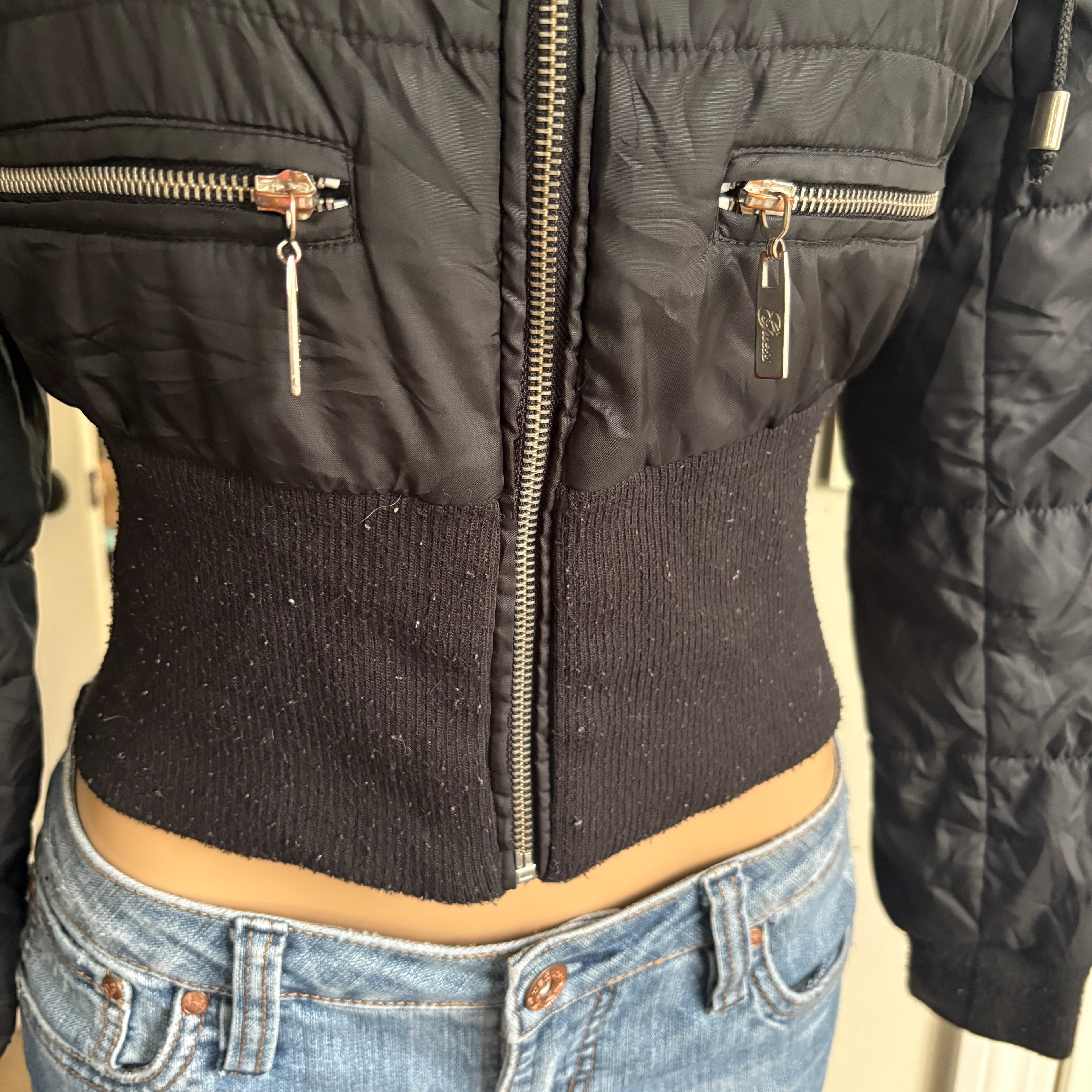 00s Guess black puffer jacket (size S)