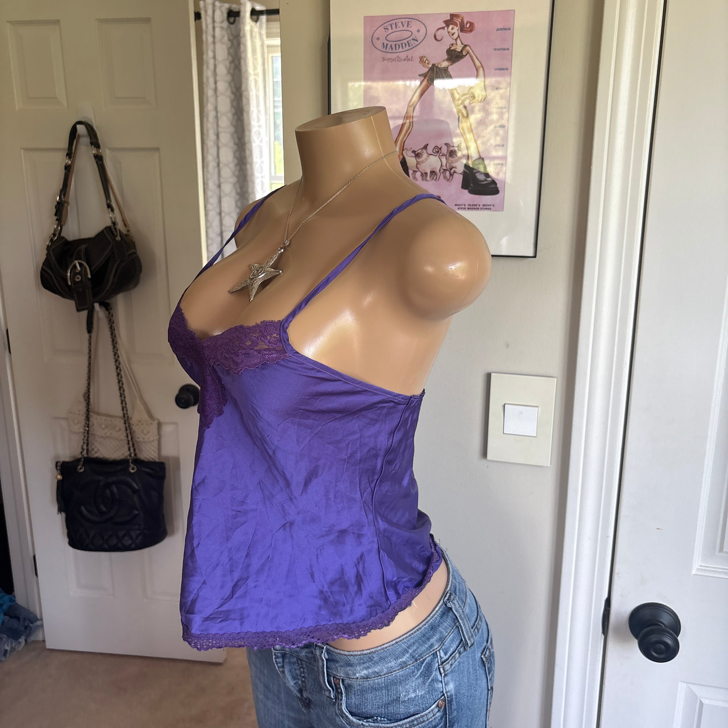 00s Victoria's Secret satin purple cami (size M)