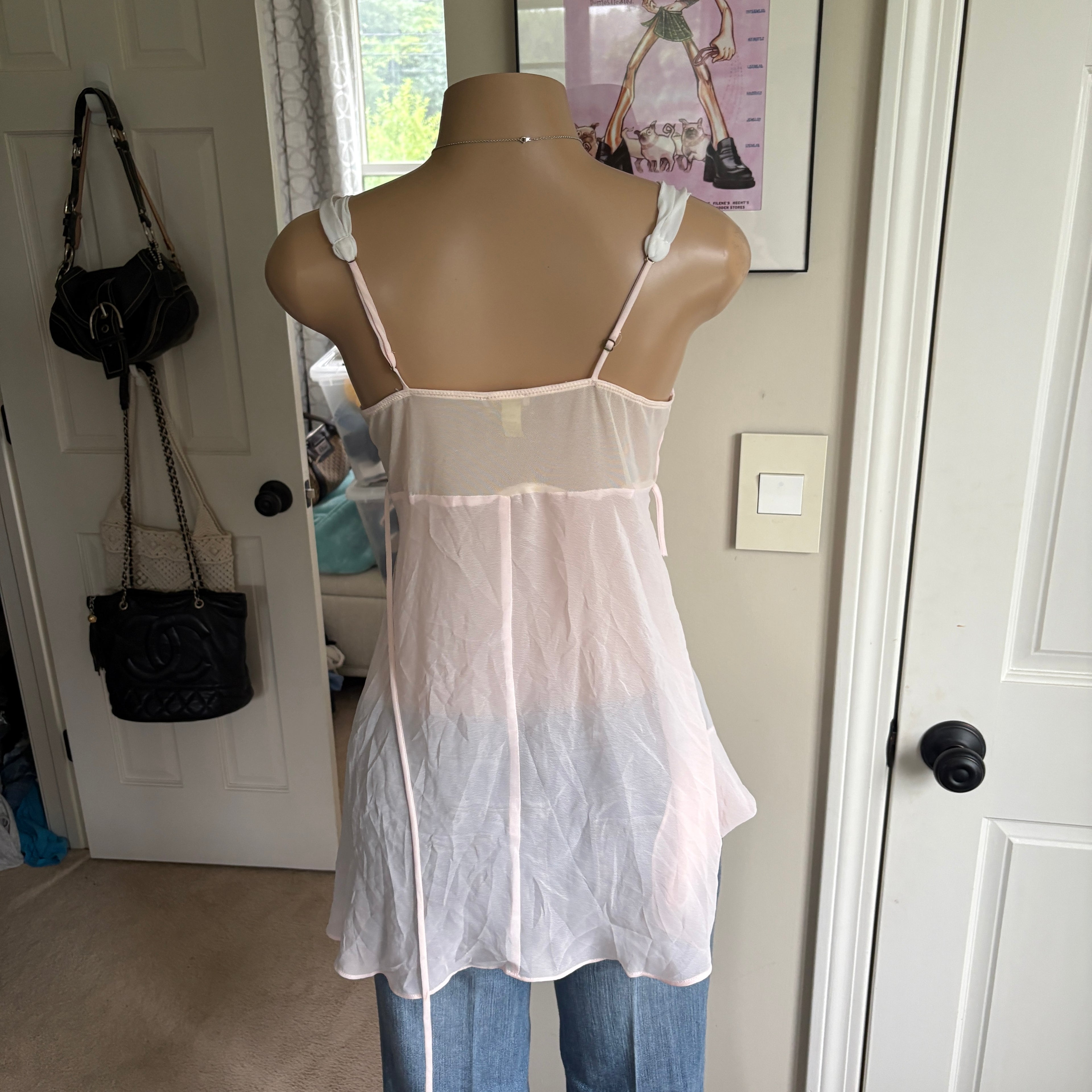 00s Flora Nikrooz baby pink lingerie slip (size M)