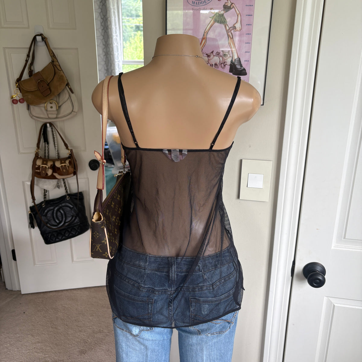 00s Victoria's Secret floral lace lingerie cami (size M)