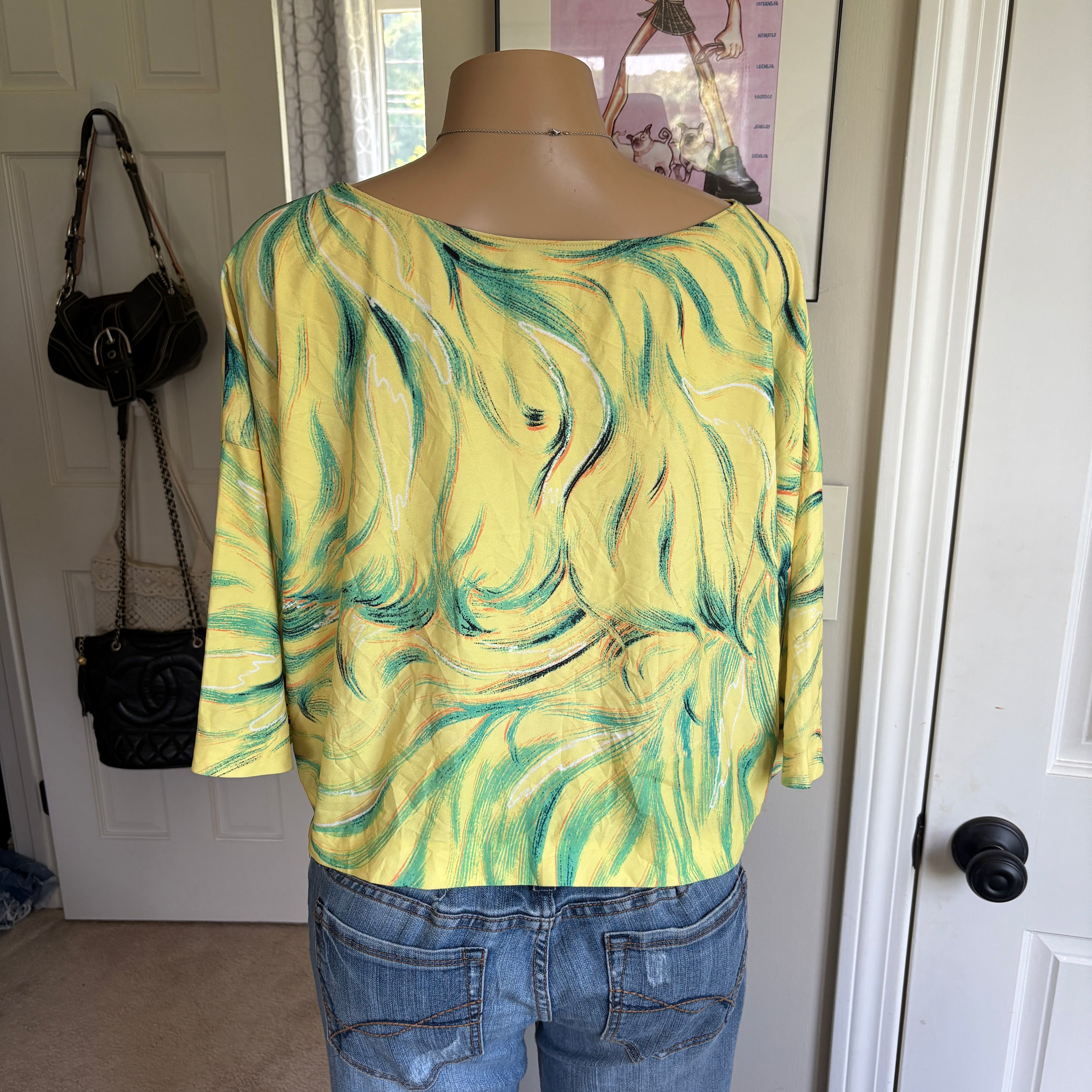 00s Moschino graphic face print top (size S/M)