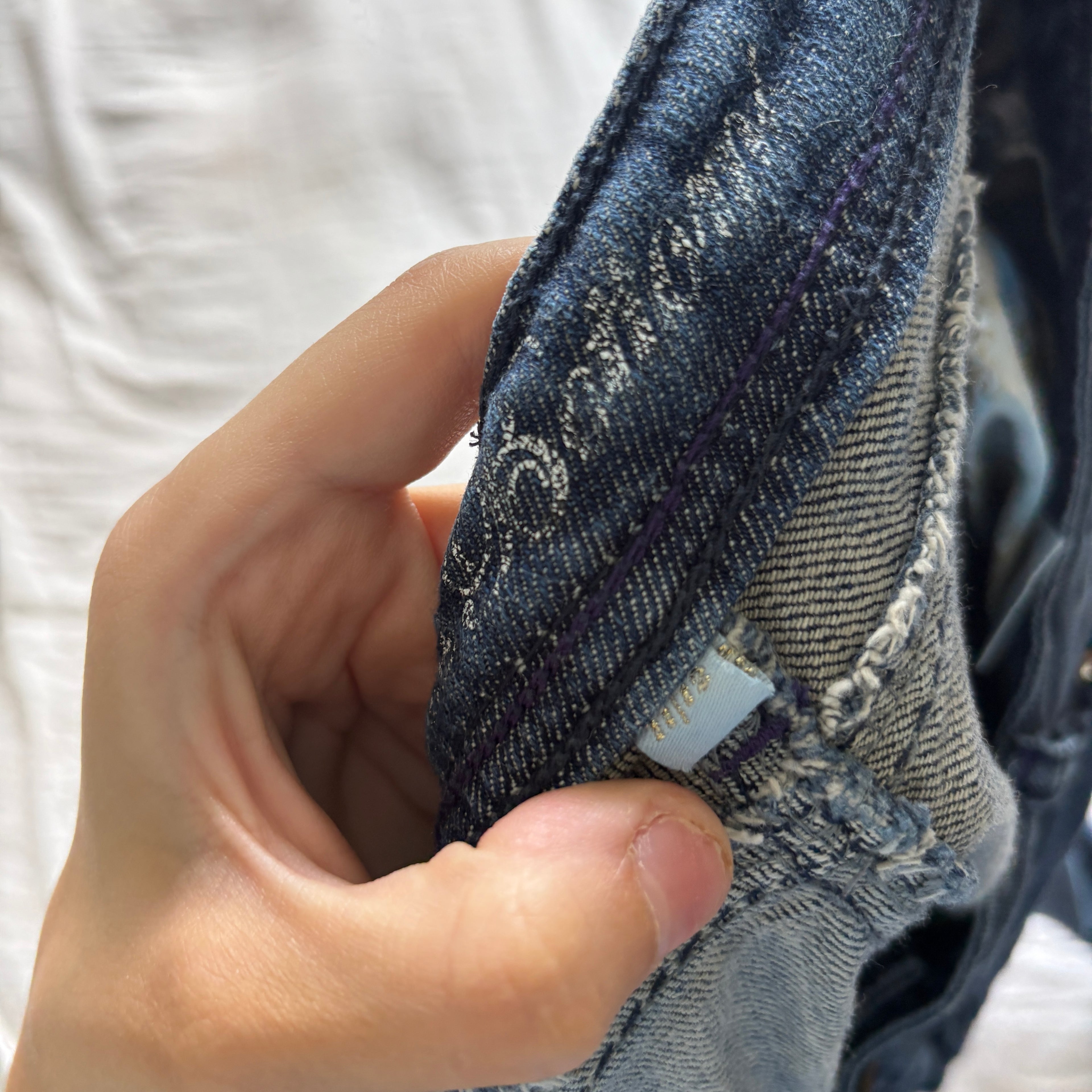 00s Apple Bottoms purple spellout jeans (size L)