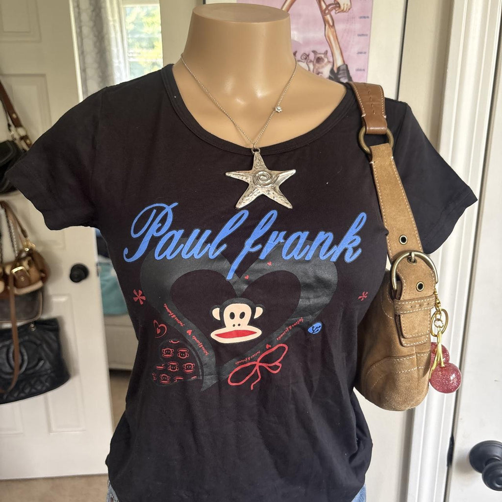 Y2K 2000s Paul Frank Monkey Graphic Baby Tee