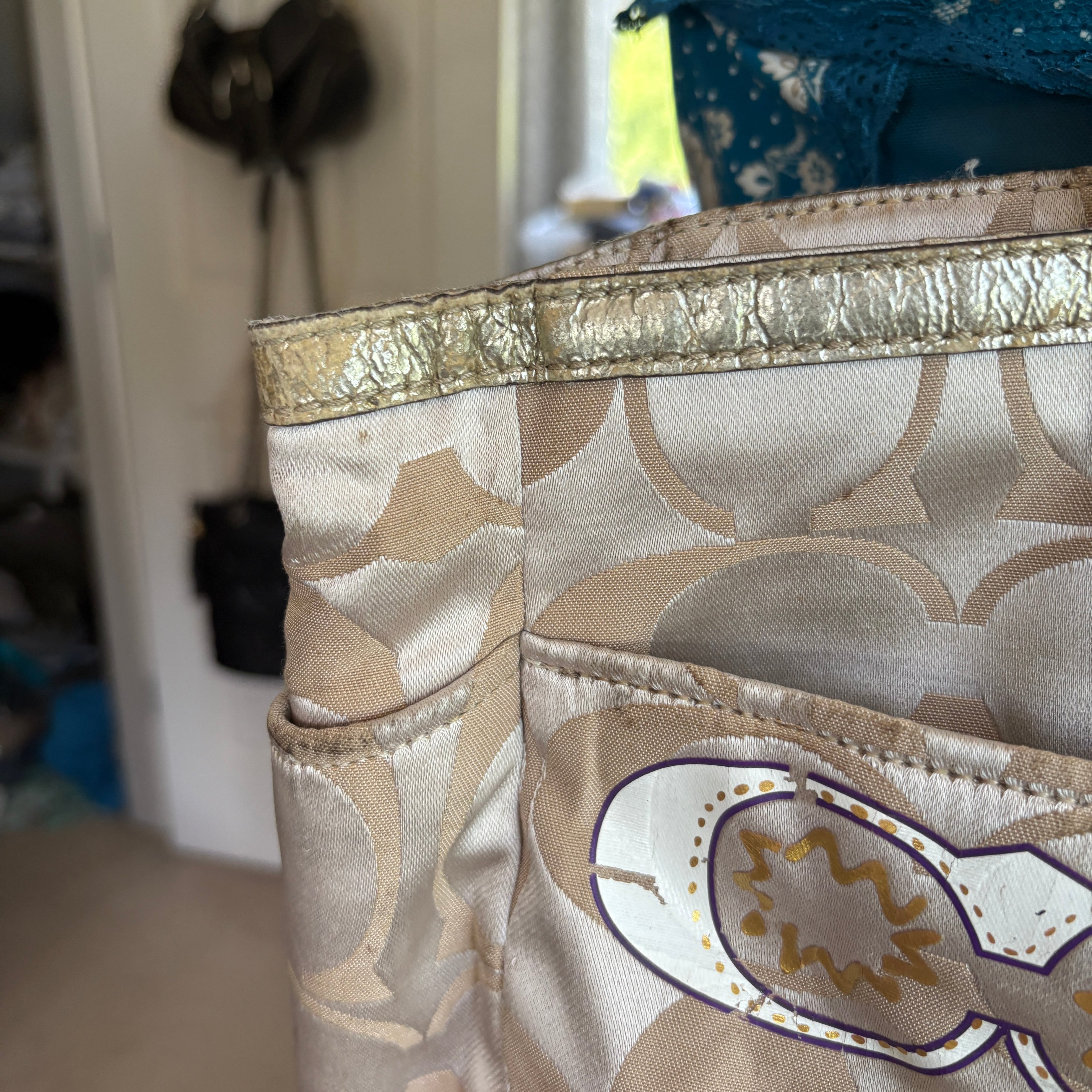 00s Coach signature C graffiti shoulder bag