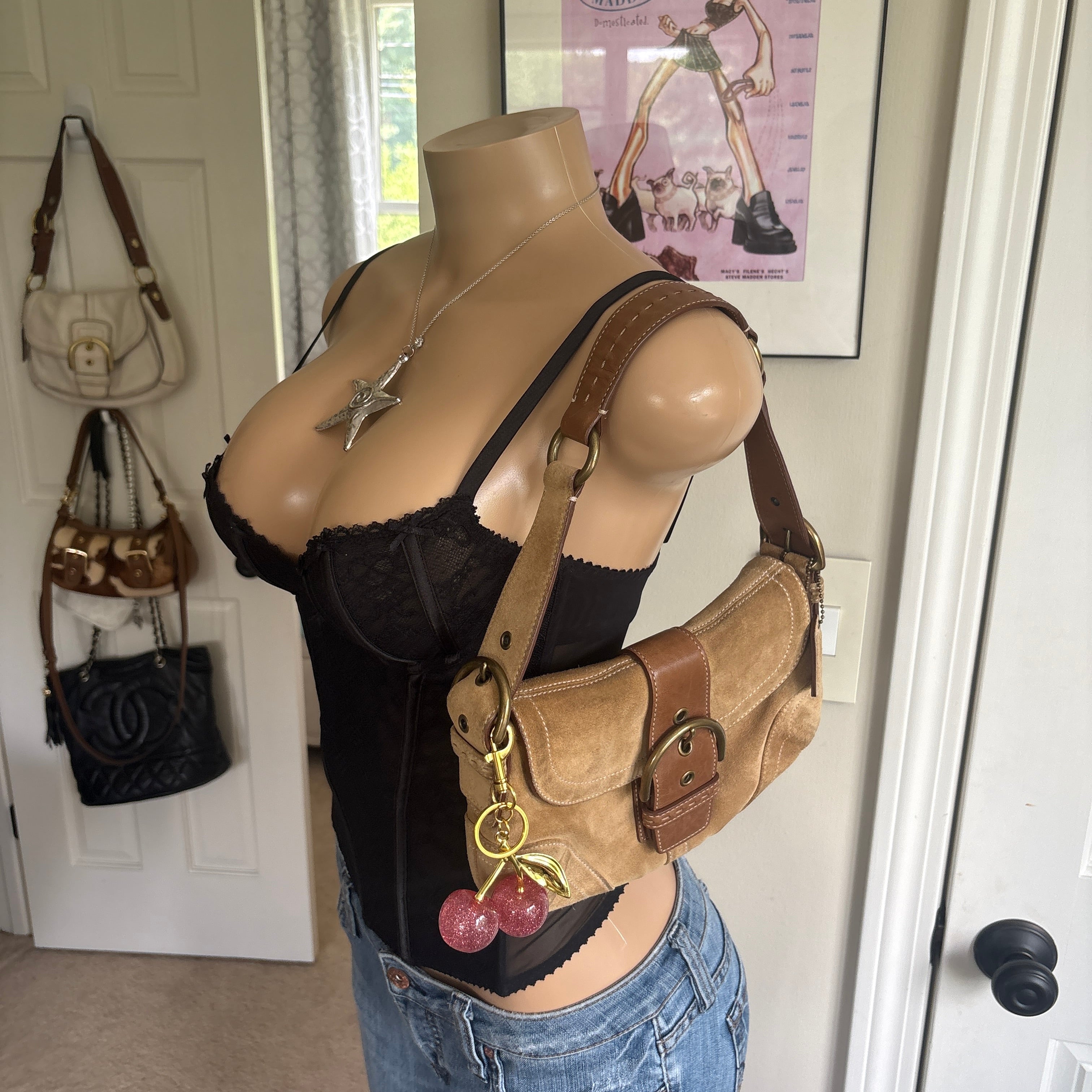 00s Ann Summers black corset cami top (size S)