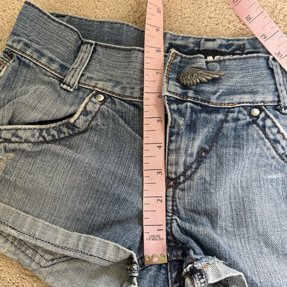 00s Miss Sixty star denim shorts (size S)