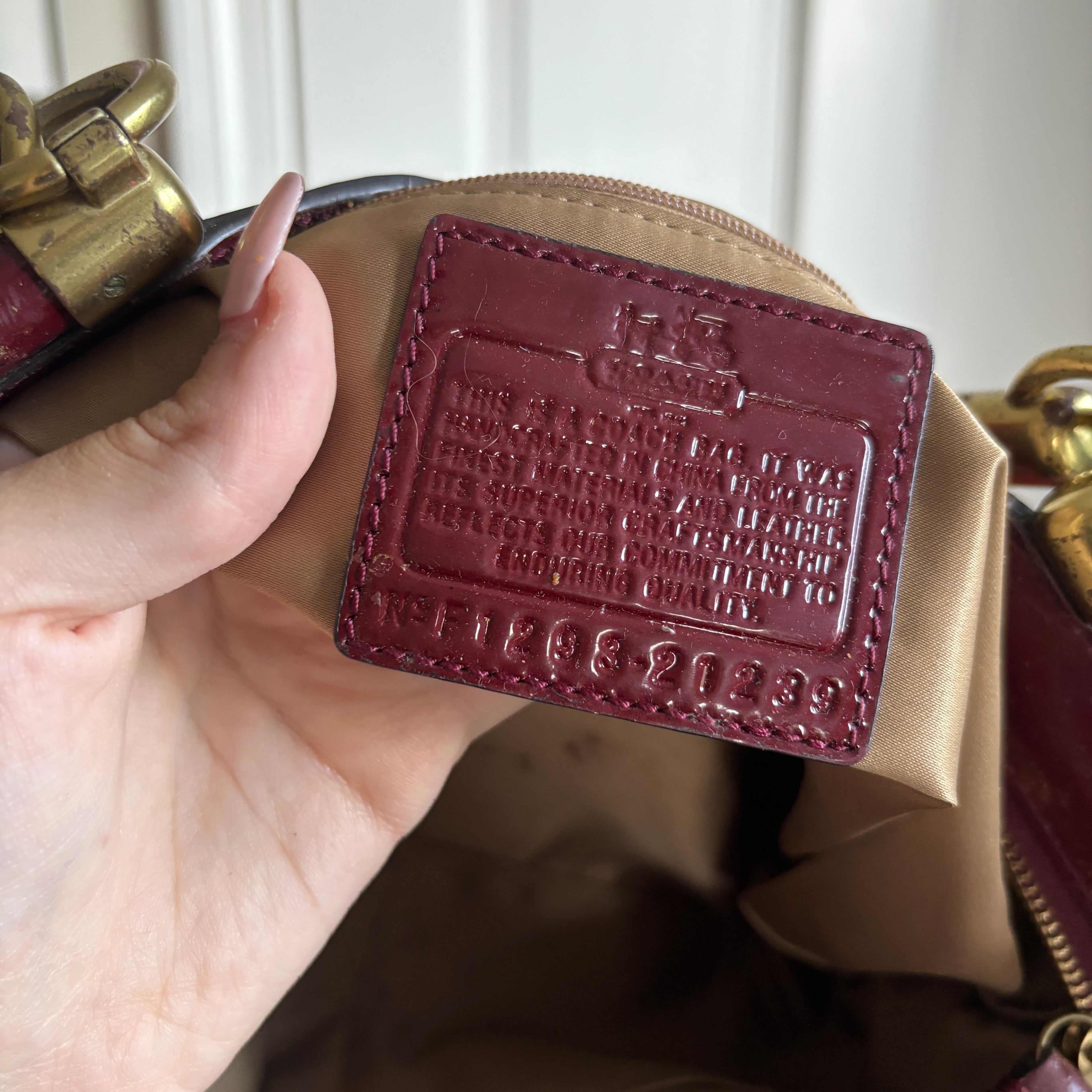 00s Coach Madison Exotic Patent Leather Sophia Satchel