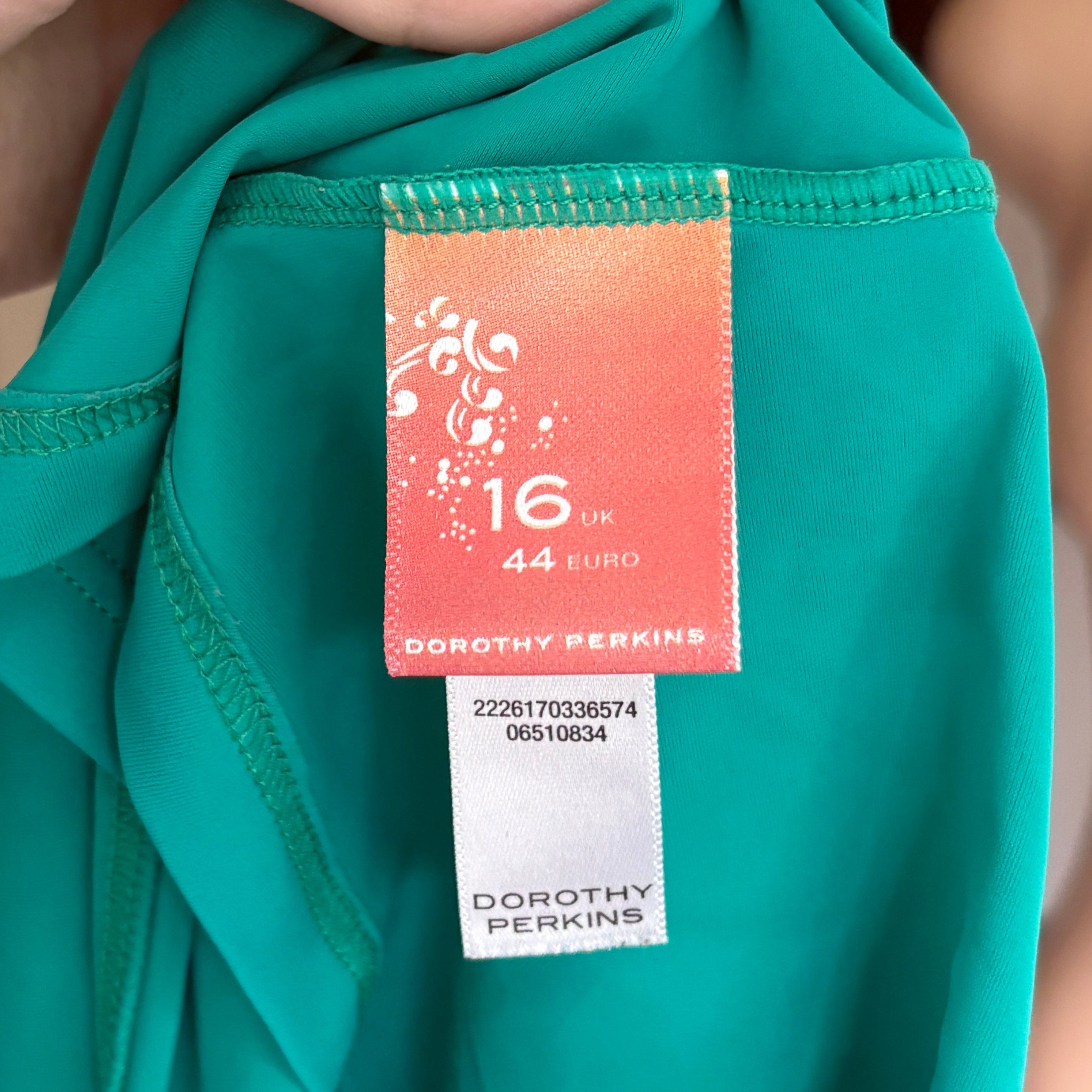 00s teal green halter top (size L)