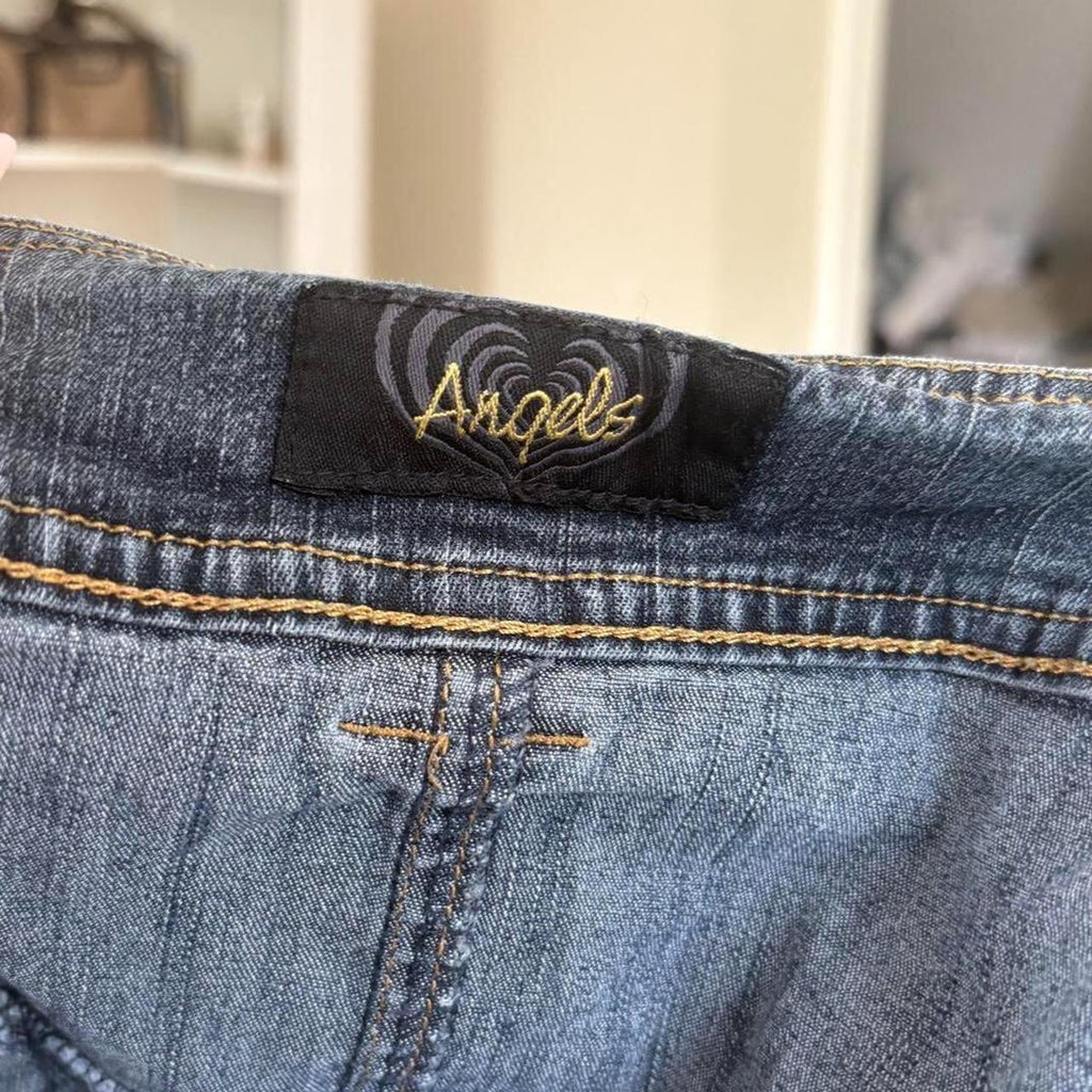 y2k 2000s low rise pleated denim micro mini skirt