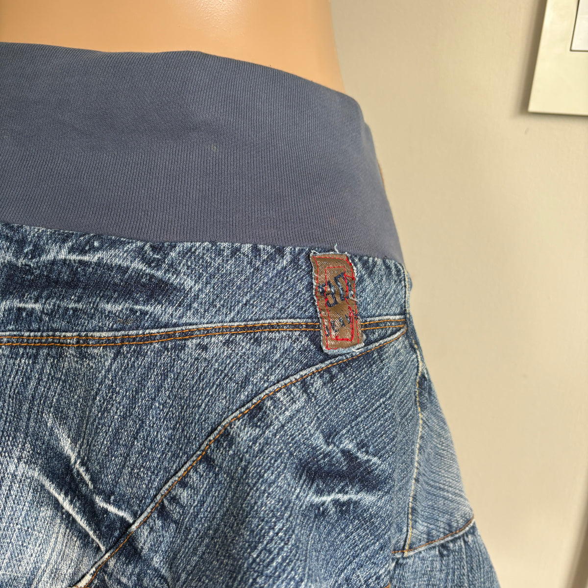 00s Jeanstar ruffle mini deim skirt (size S)