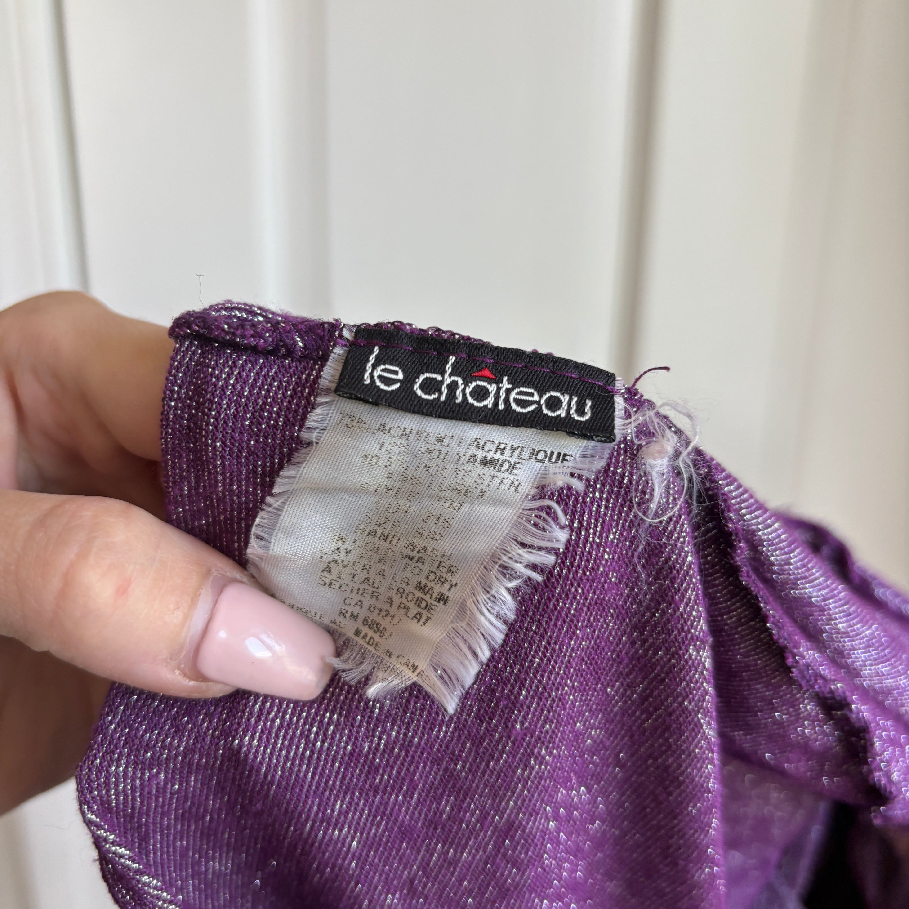 00s purple shimmer bow top (size S)
