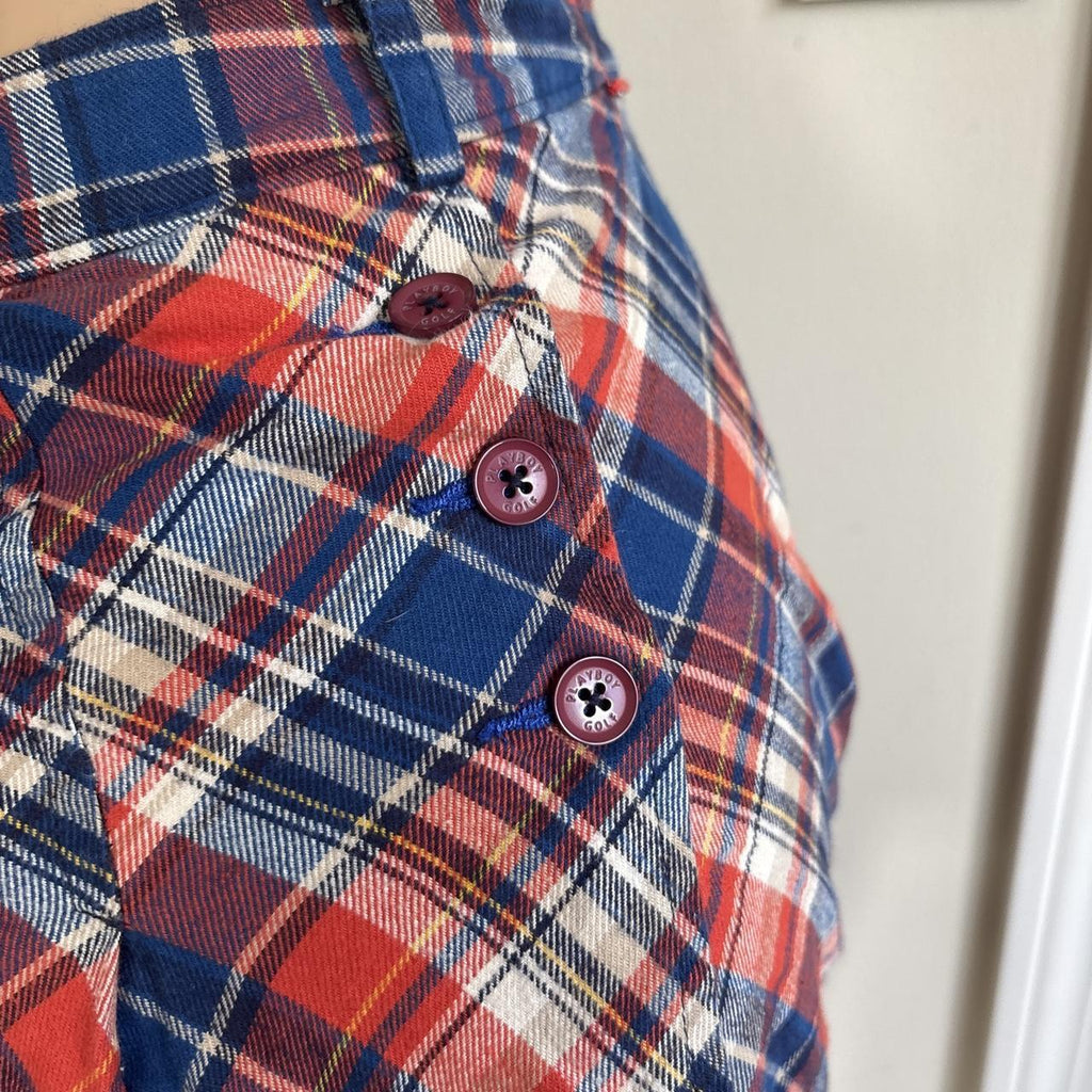 Y2K Vintage Playboy Plaid Mini Skirt